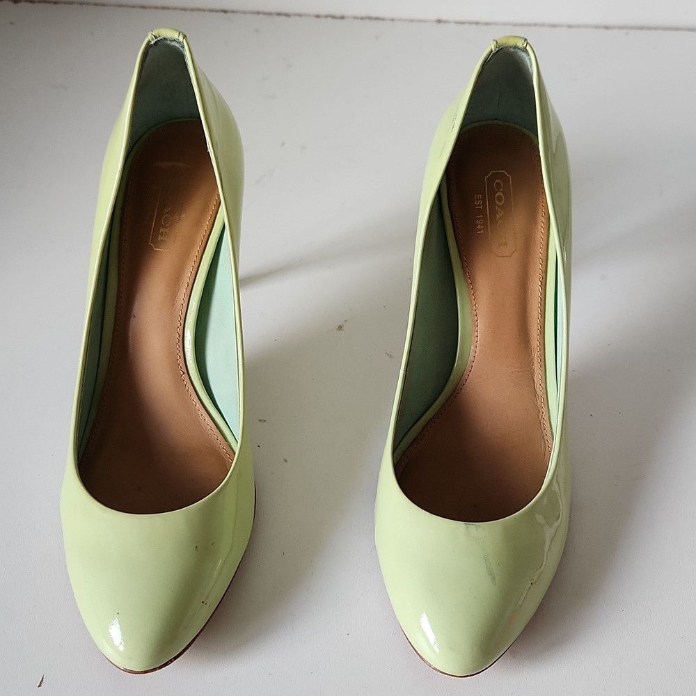 Coach COACH | Patent Leather Herls Rounded Toe In Mint Green Sz 7 Size US 7.5 / IT 37.5 - 2 Thumbnail