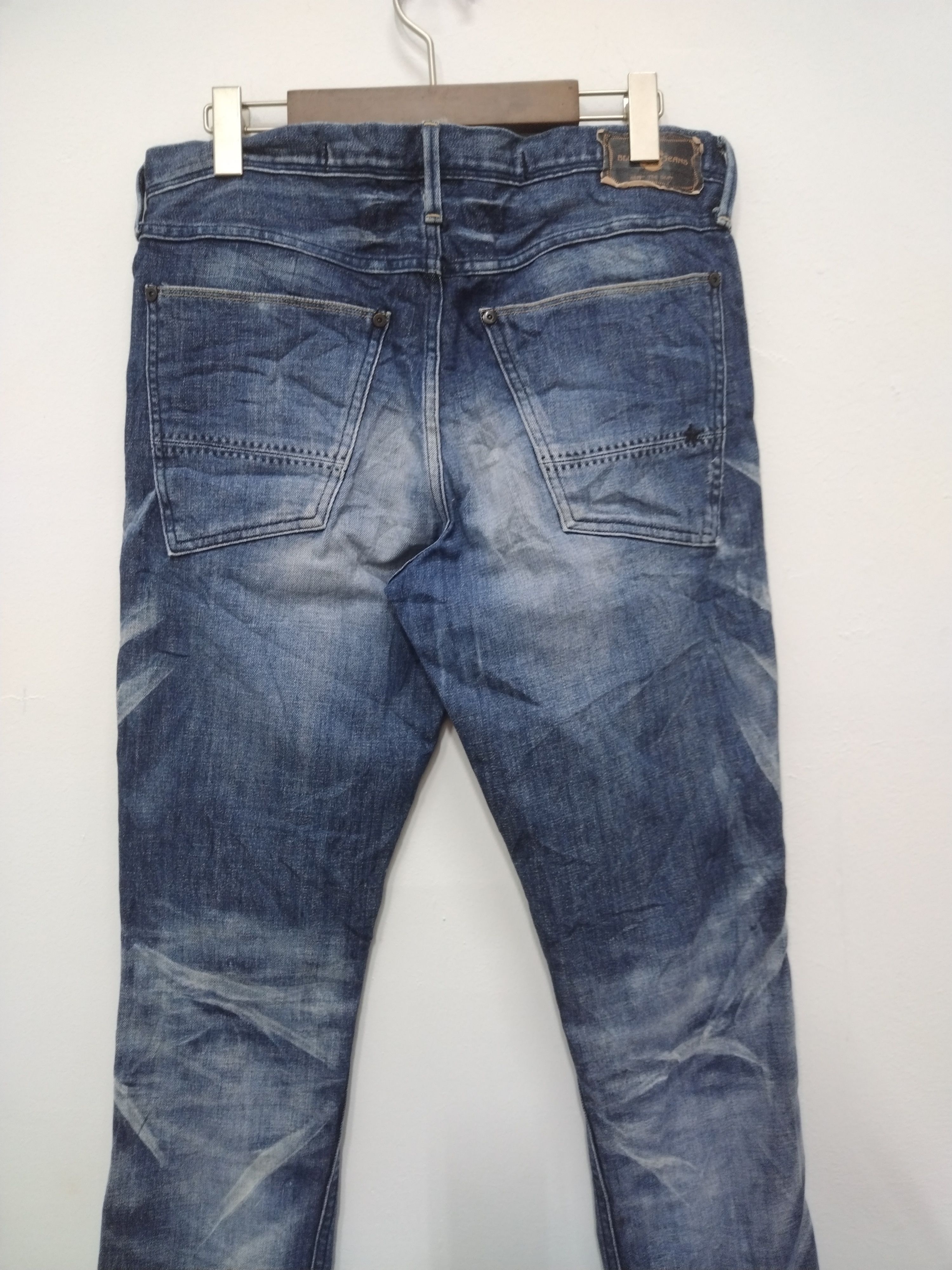 Japanese Brand Vintage BLUEWAY flared jeans nice design & character Size US 33 - 14 Thumbnail