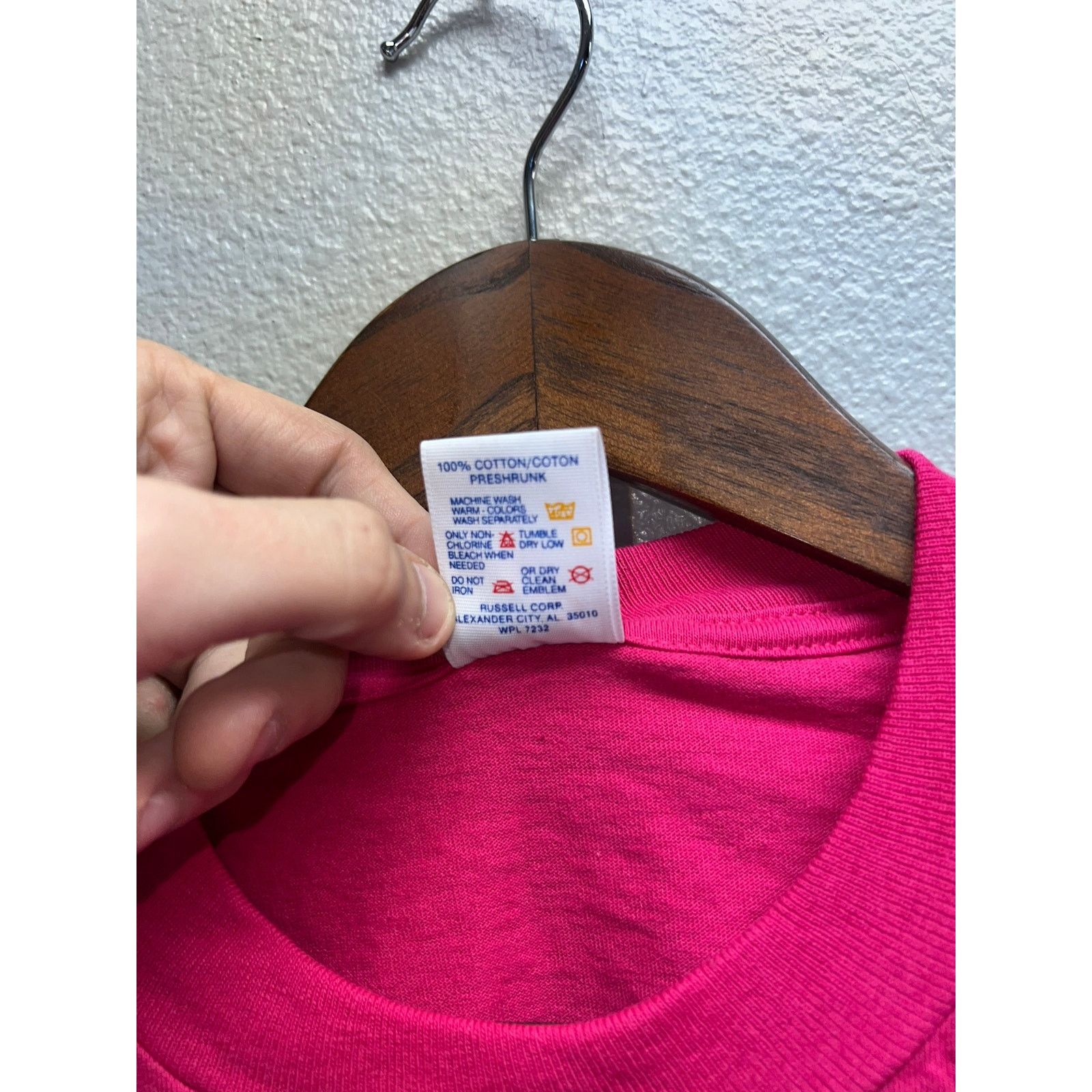 Jerzees 90s Vintage Jerzees Pink Blank Shirt Tee 1990s VTG L Large Size US L / EU 52-54 / 3 - 6 Thumbnail