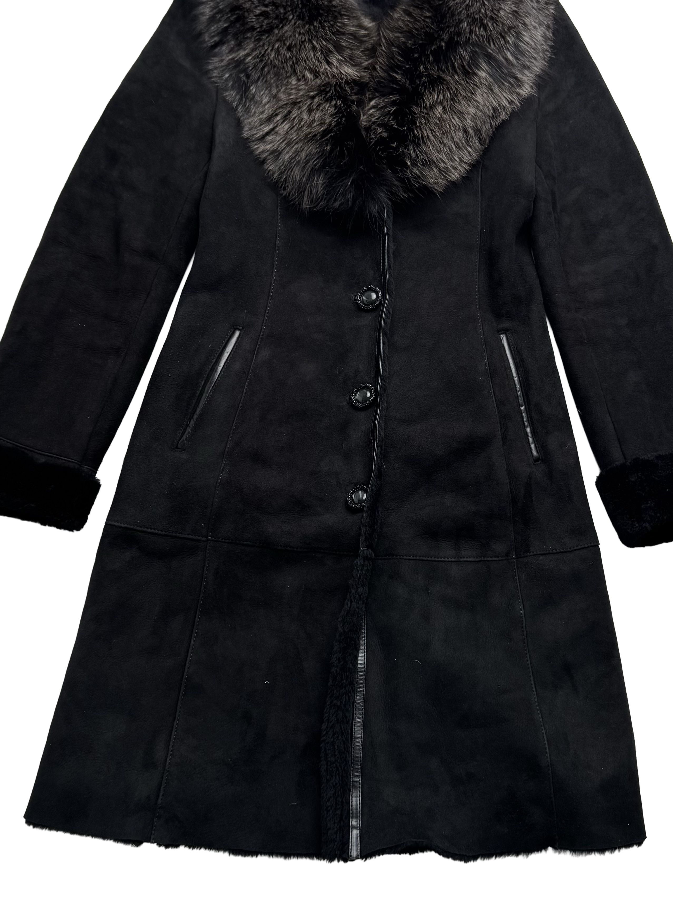 Vintage Vintage Real Sheepskin Coat With Real Fur Neck Size S / US 4 / IT 40 - 7 Thumbnail