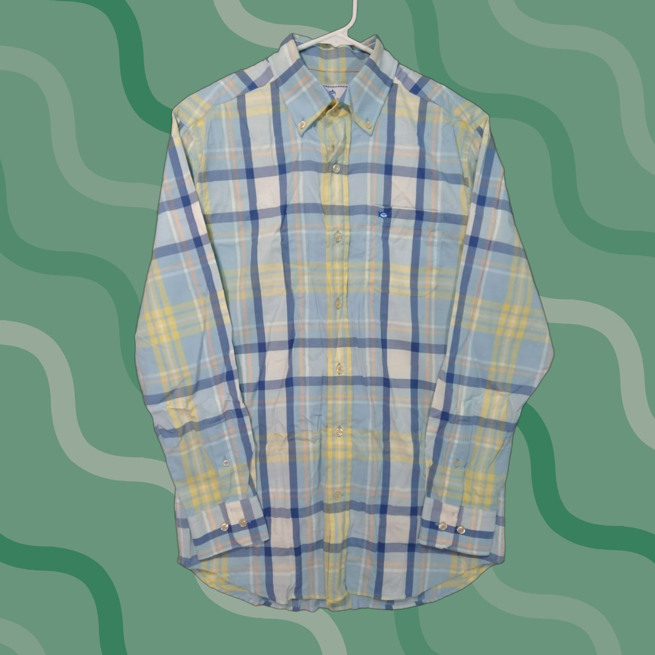 Southern Tide Southern Tide Shirt Mens Small Blue Plaid Performance Long Sleeve Nylon Spandex Pocketed Button-Up 42 in Chest Casual Travel Vintage No Size US S / EU 44-46 / 1 - 1 Thumbnail