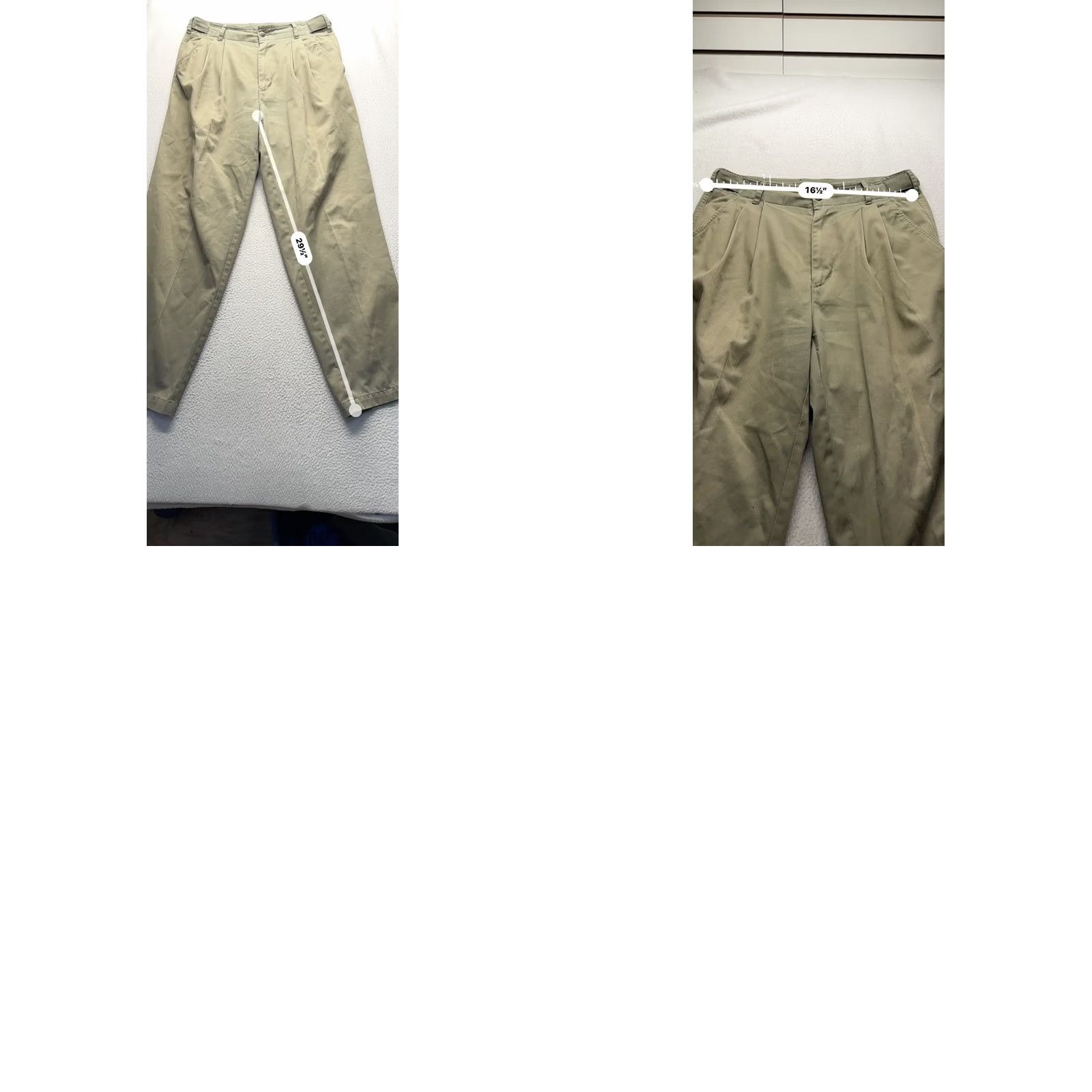 Vintage VINTAGE Mens Company Khaki Pleated Chino Trousers 30 Inseam 30 Pants Mens Woman? Size US 30 / EU 46 - 8 Thumbnail
