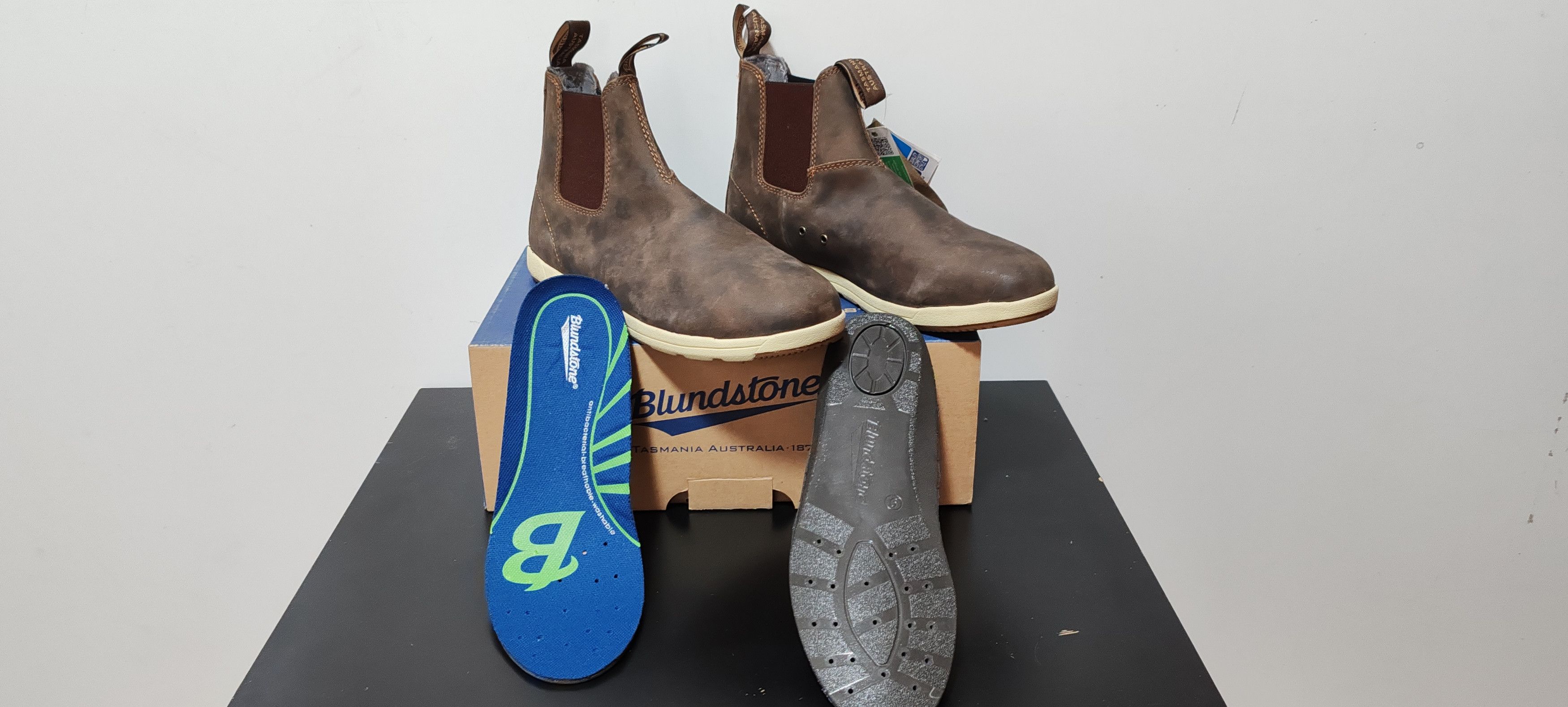 Blundstone Bootes Chelsea Blundstone/Rusti en Cuir Marron Tg:43,5 Size US 9.5 / IT 39.5 - 4 Thumbnail