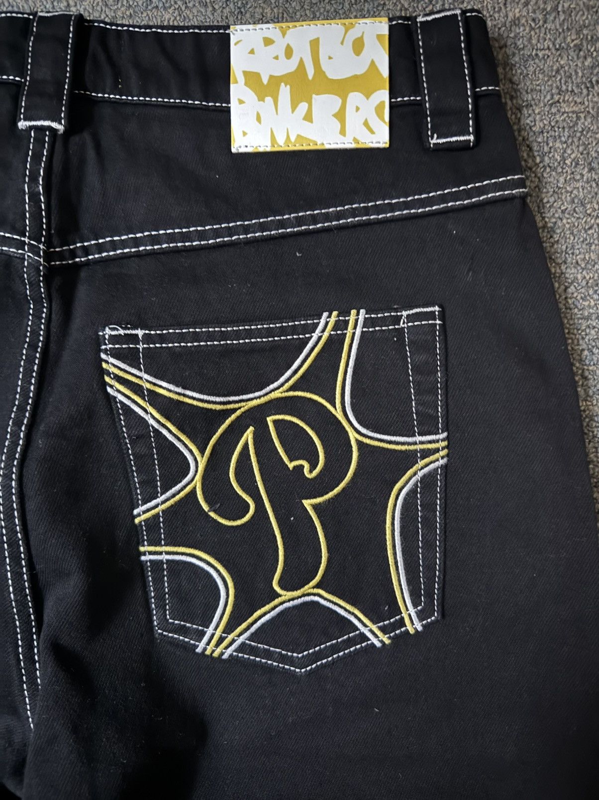 Nike × Vintage Protect ldn - Scribble Black Bonkers Denim - L Size US 35 - 3 Thumbnail