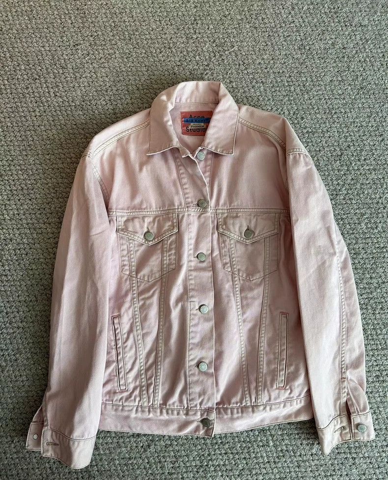 Acne Studios Acne Studios Pink washed denim jacket 2410