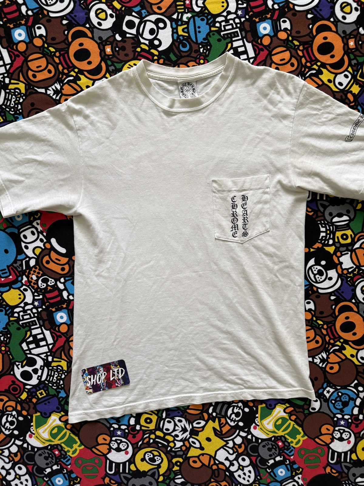 Chrome Hearts Vintage USA Scroll Logo Tee Short Sleeve T Shirts