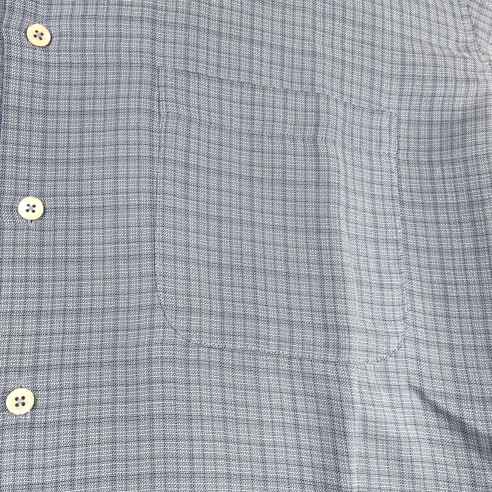 BUGATCHI BUGATCHI UOMO Shirt Blue Check Pocket Casual Button Up Short Sleeve Mens L Size US L / EU 52-54 / 3 - 3 Thumbnail
