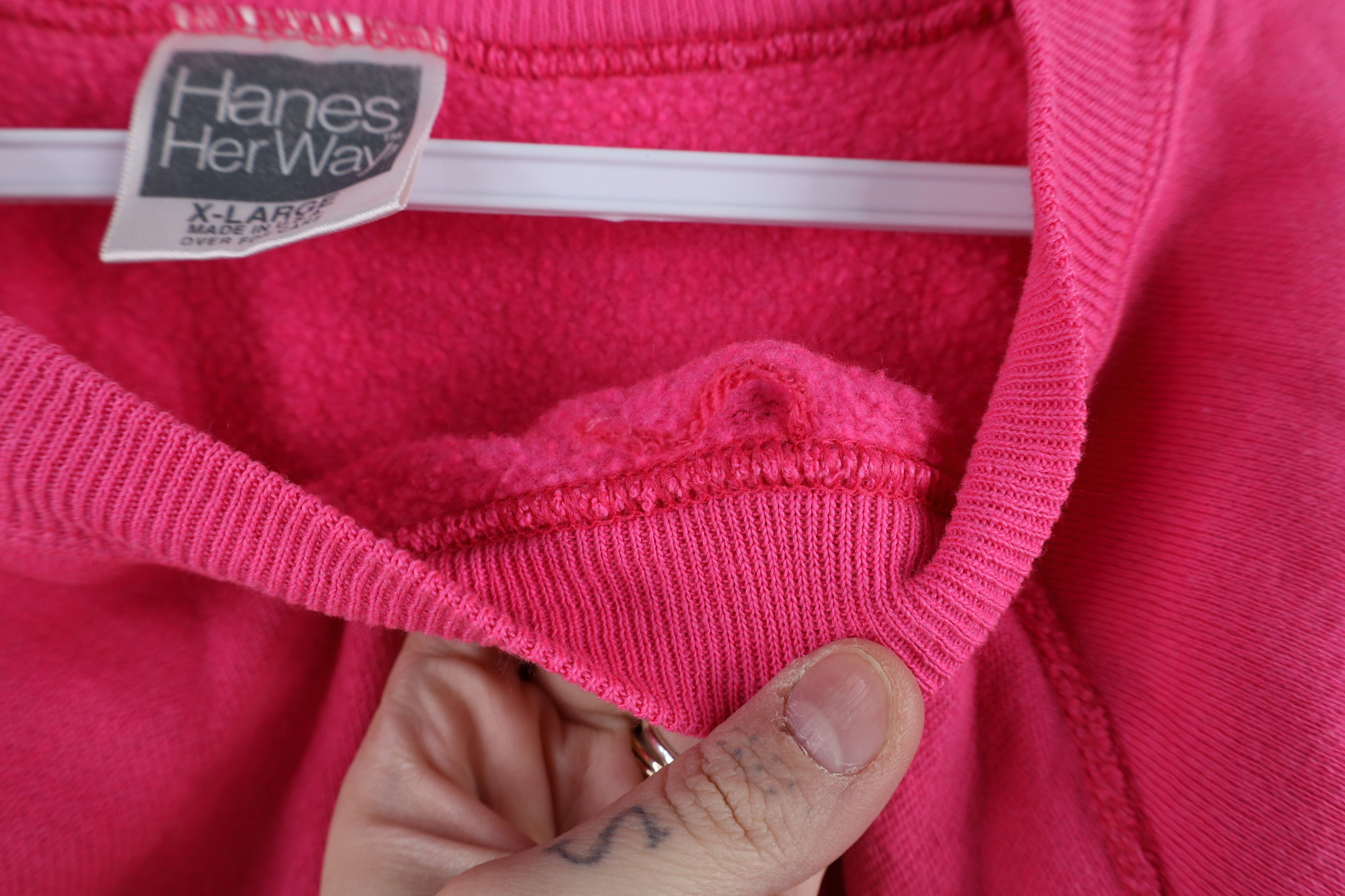 Vintage Vintage 80s 90s Streetwear Crewneck Sweatshirt Pink USA Size XL / US 12-14 / IT 48-50 - 7 Thumbnail