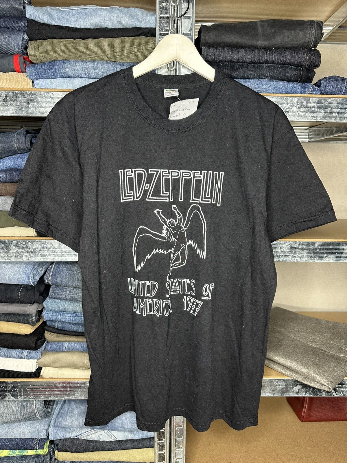Fruit Of The Loom Vintage 2000 Led Zeppelin T-Shirt Myth Gem US Tour 1977 Size US L / EU 52-54 / 3 - 1 Thumbnail