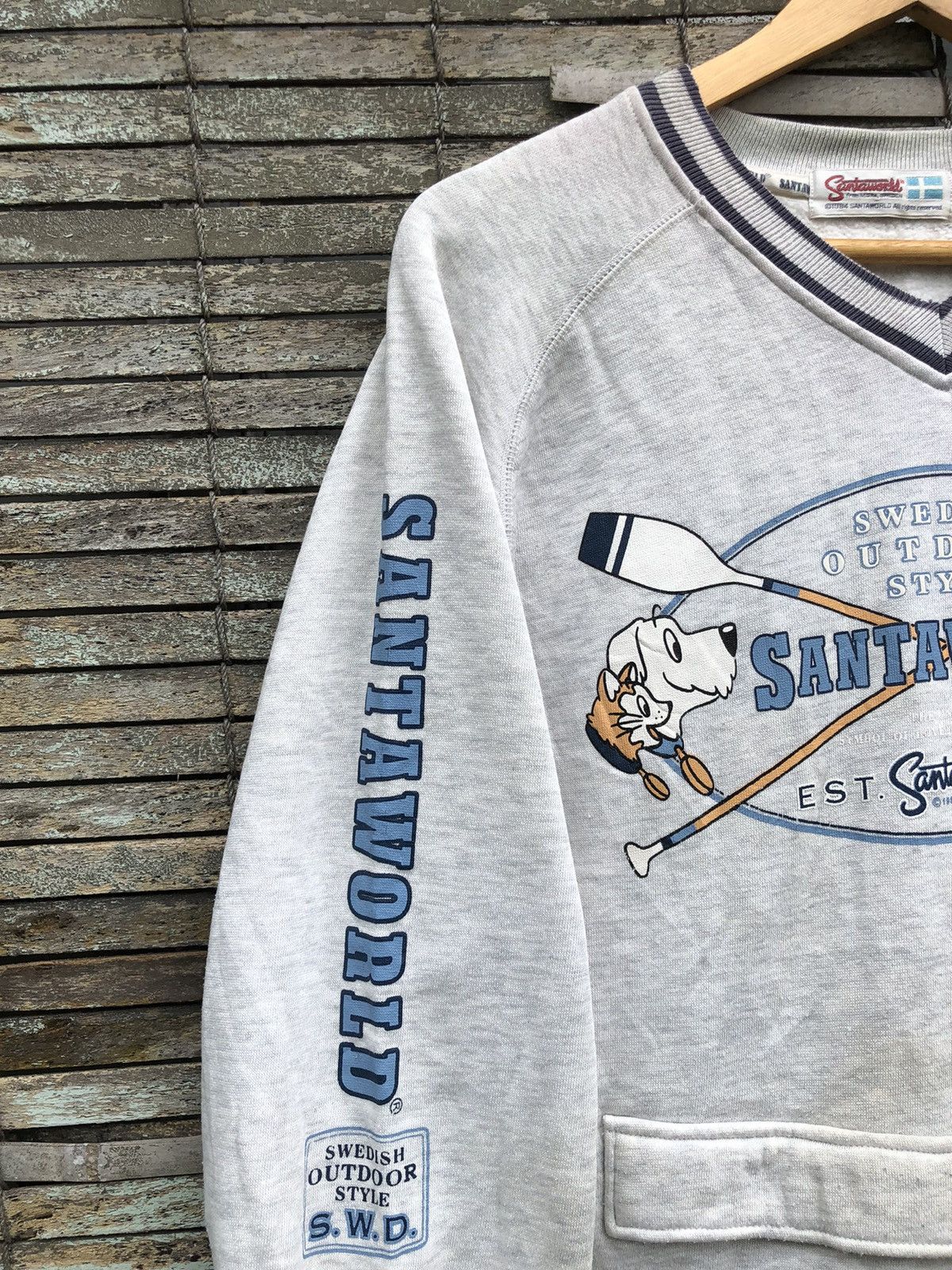 Vintage Vtg 80s Santaworld Swedish Outdoor Style Crewneck Sweatshirt Size US L / EU 52-54 / 3 - 5 Thumbnail