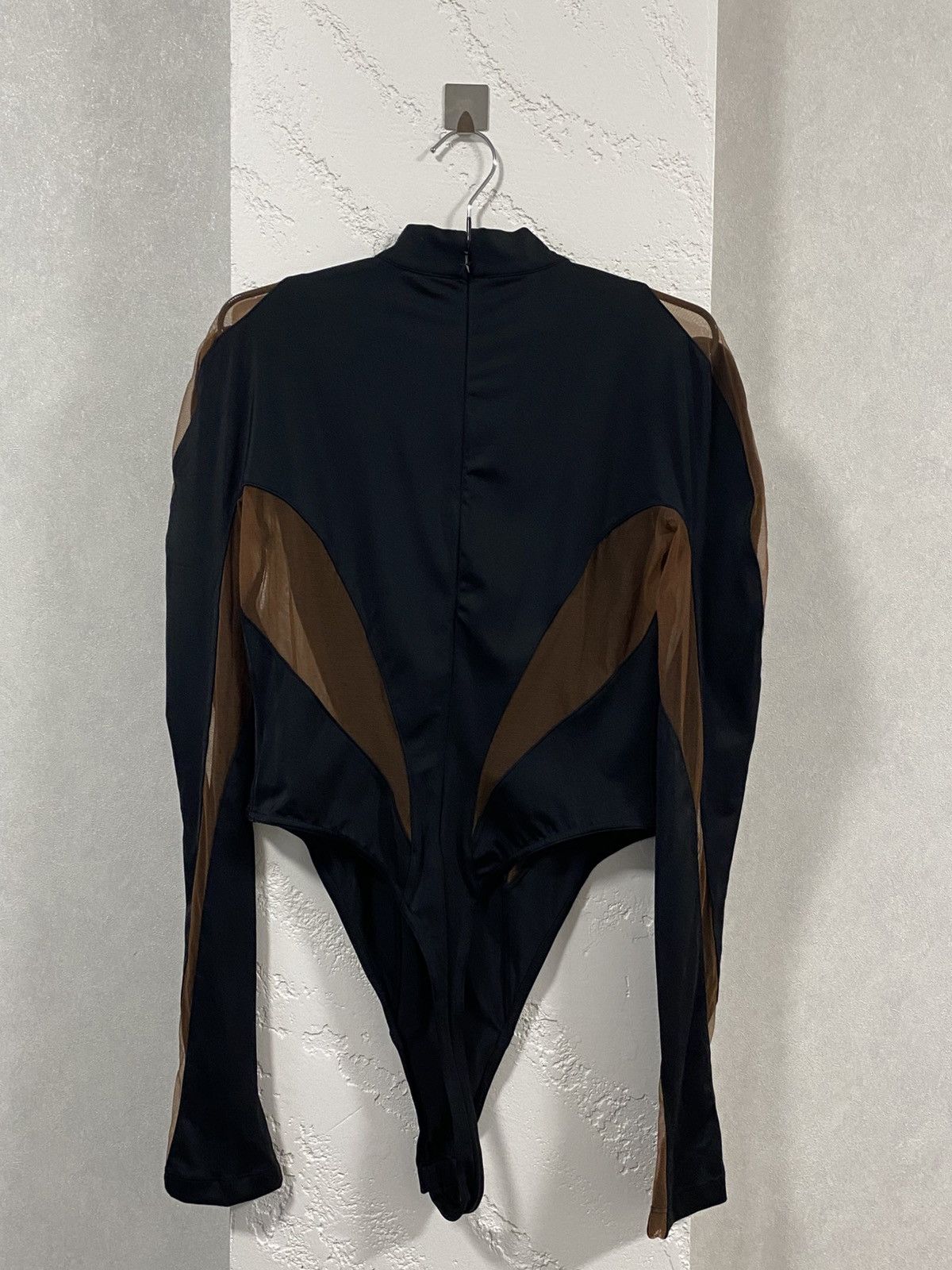 H&M × Mugler Mugler X H&M Rare Black & Brown Mesh Panel Bodysuit Size M / US 6-8 / IT 42-44 - 8 Thumbnail