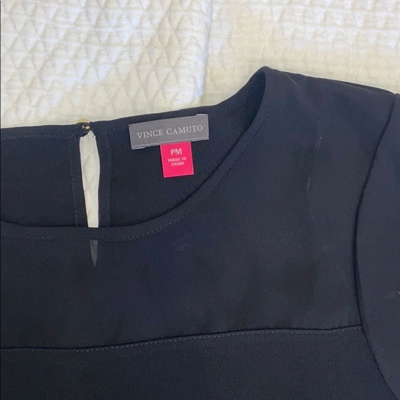 Vince Camuto Vince Camuto Black Mini Shift Dress | Sz PM Size M / US 6-8 / IT 42-44 - 4 Thumbnail