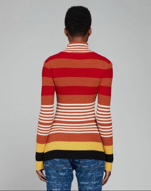 Marni o1w1db10824 Turtleneck Sweater in Multicolor Size L / US 10 / IT 46 - 2 Thumbnail