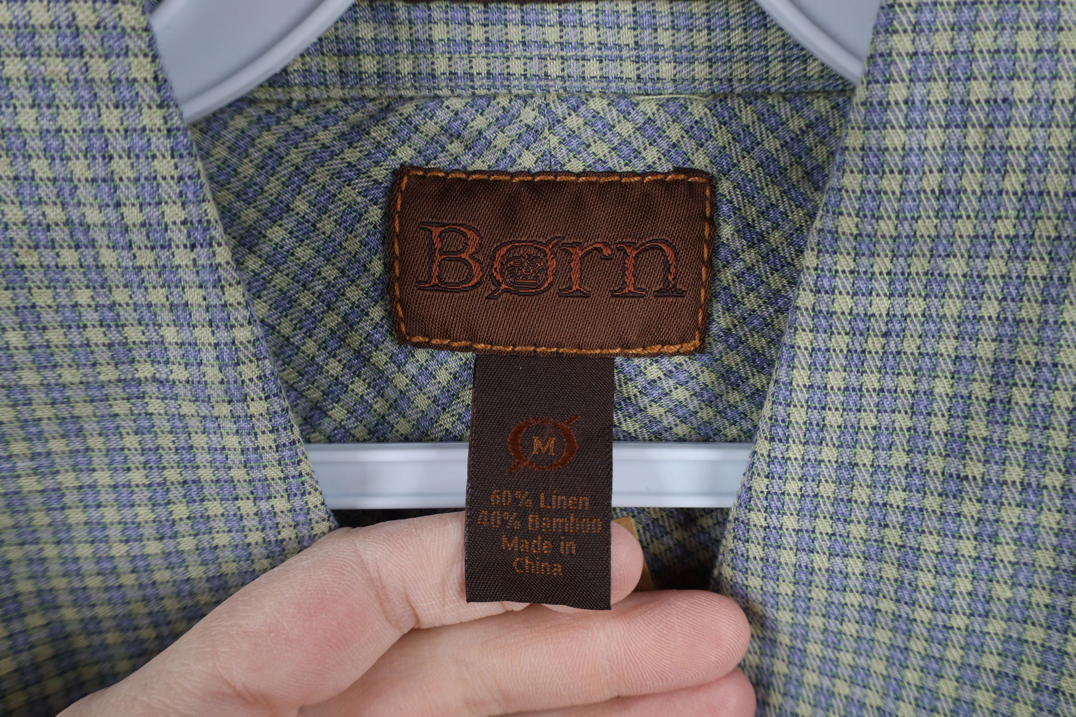 Born × Vintage Deadstock Vintage Born Linen Bamboo Button Shirt Plaid Size US M / EU 48-50 / 2 - 7 Thumbnail