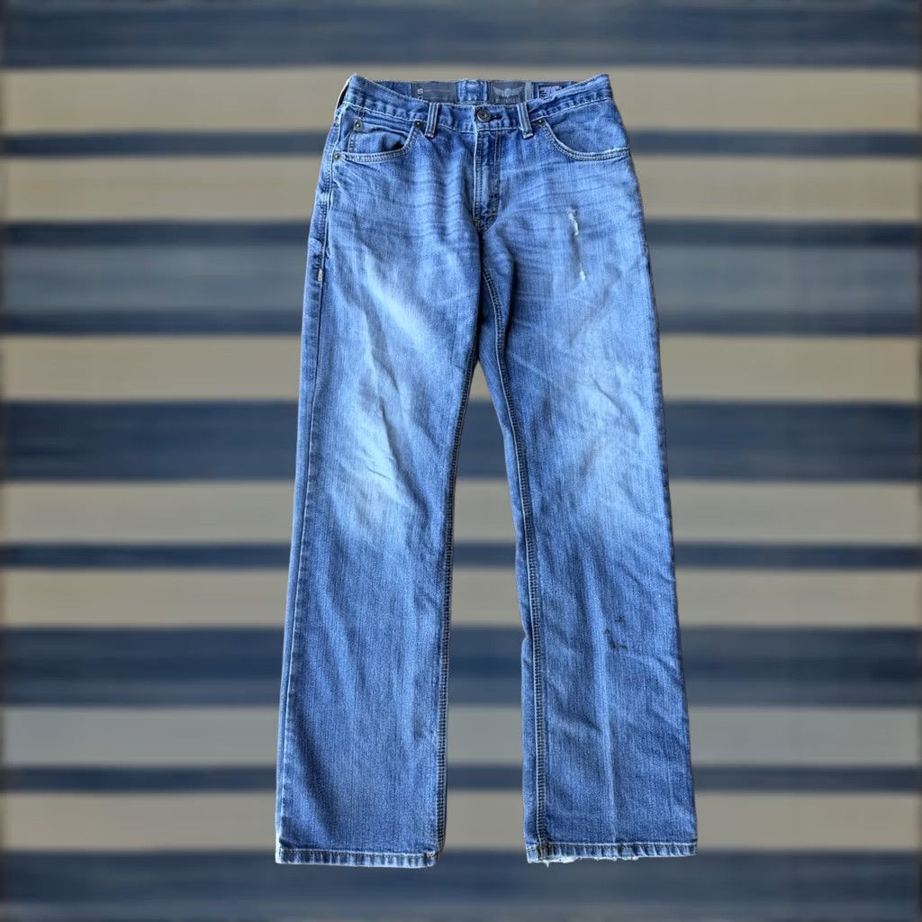 Ariat Ariat Relentless Jeans Mens 29x34 Blue Original Fit Straight Pants Denim 5-Pocket Logo Stretch Regular Waist Medium Wash Size US 29 - 1 Thumbnail
