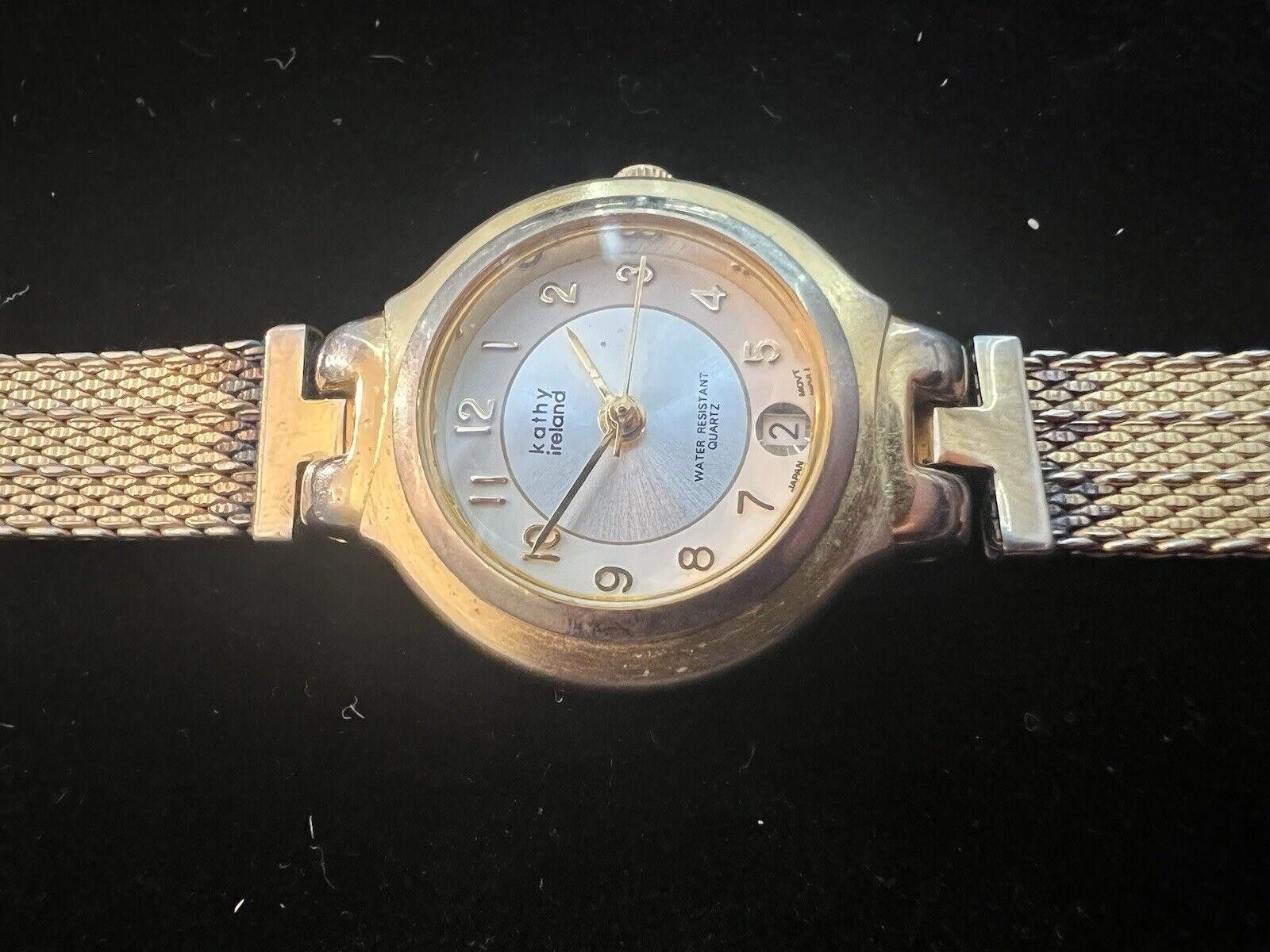 Designer Kathy Ireland Gold Tone Watch Size ONE SIZE - 1 Thumbnail