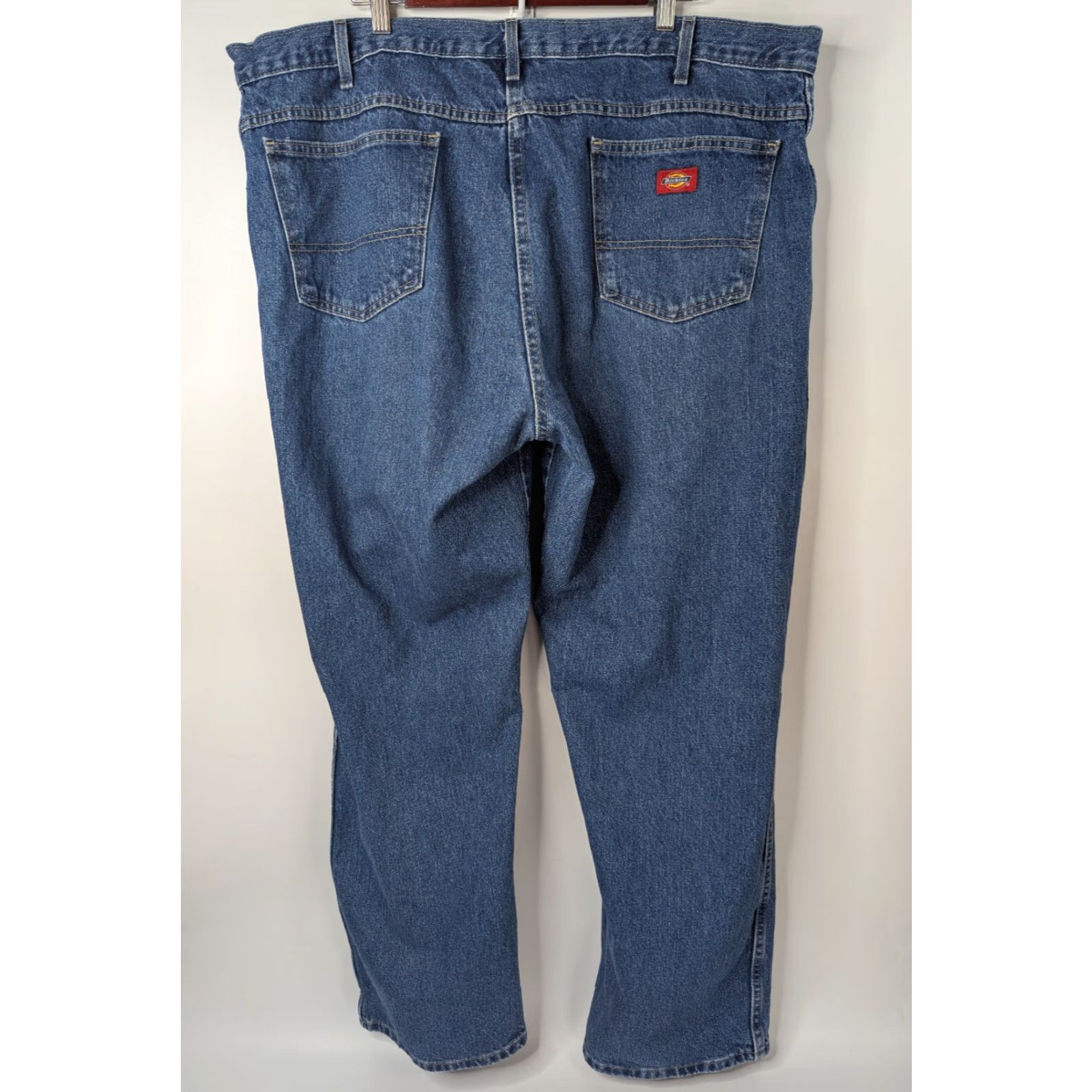 Dickies Dickies Jeans Men 5-Pocket Straight Relaxed Fit Blue 44x32 Denim Cotton Workwear Big & Tall W Mens Size US 44 / EU 60 - 2 Thumbnail