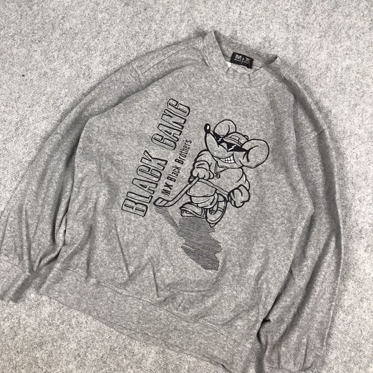 Japanese Brand BLACK GANG PUNK STYLE EMBROIDERY LOGO SWEATSHIRT Size US M / EU 48-50 / 2 - 3 Thumbnail