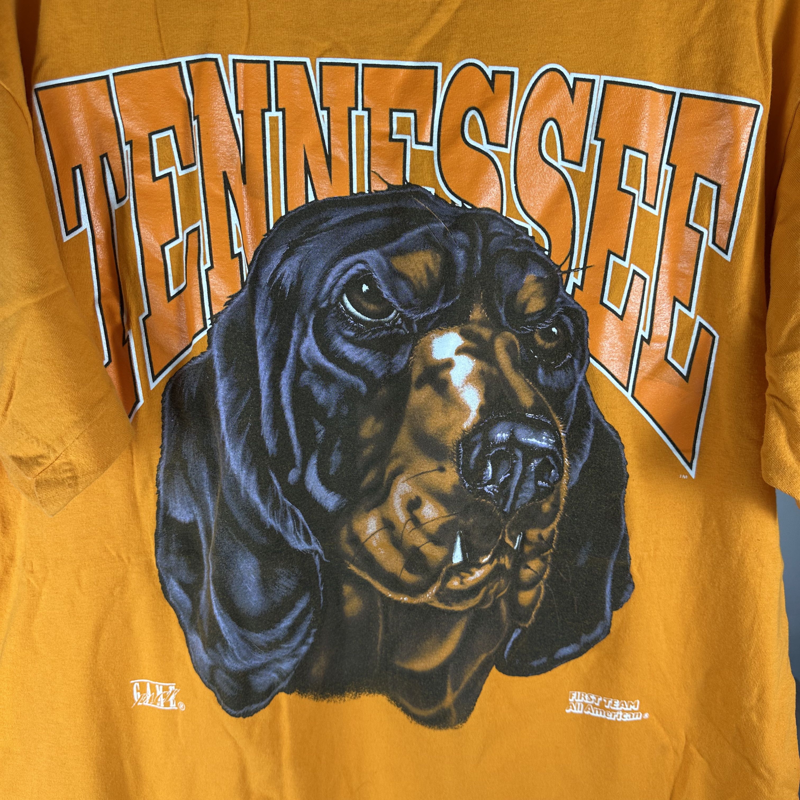 Vintage Vintage 90s Tennessee Volunteers NCAA Game Face Mascot Tee Size US XL / EU 56 / 4 - 2 Thumbnail