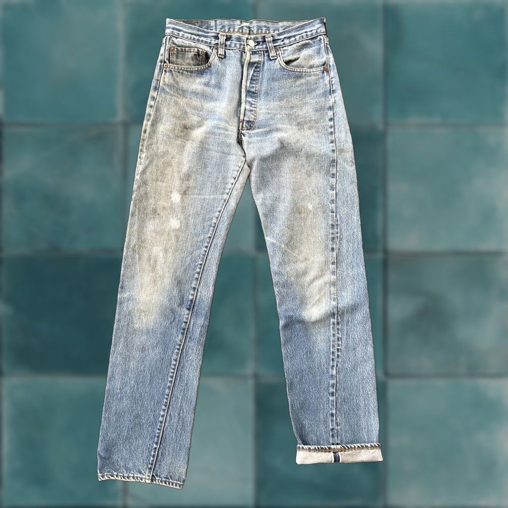Levi's Vintage Levi's 501 Jeans Men Adult Regular Medium Blue 80s Redline Selvedge 70s Straight Fit Denim Size US 28 / EU 44 - 1 Thumbnail