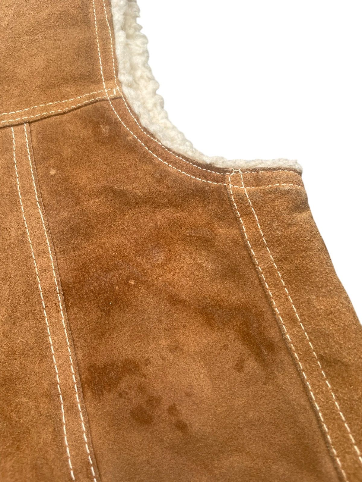 Vintage Vintage Genuine Leather Sherpa Vest Size US XS / EU 42 / 0 - 5 Thumbnail
