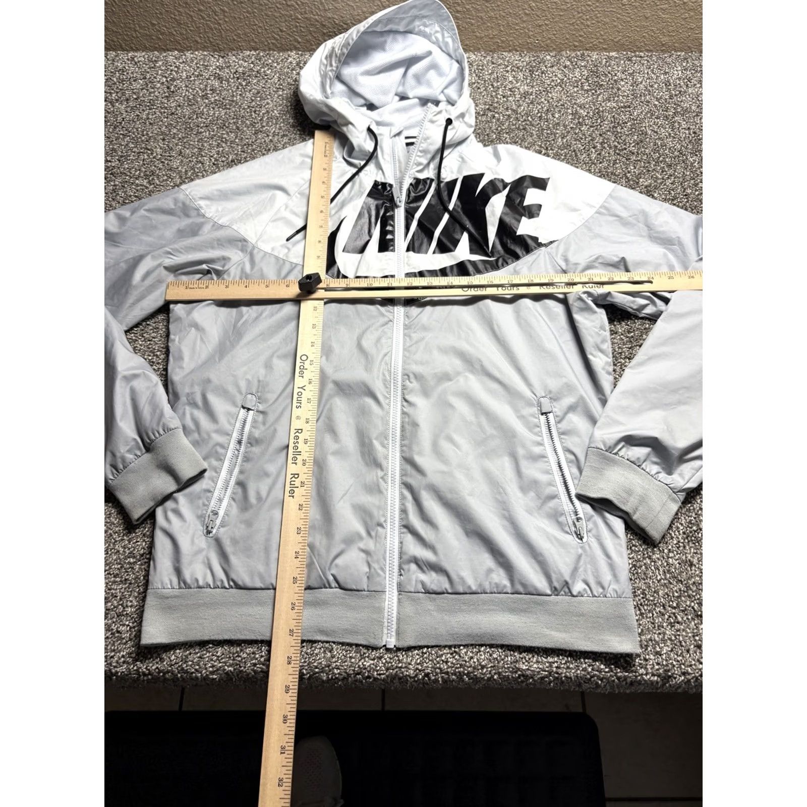 Nike Nike Jacket Mens 2XL Gray Windrunner GX1 Sportswear Men Big Swoosh Full Zip Hooded Size US XXL / EU 58 / 5 - 5 Thumbnail