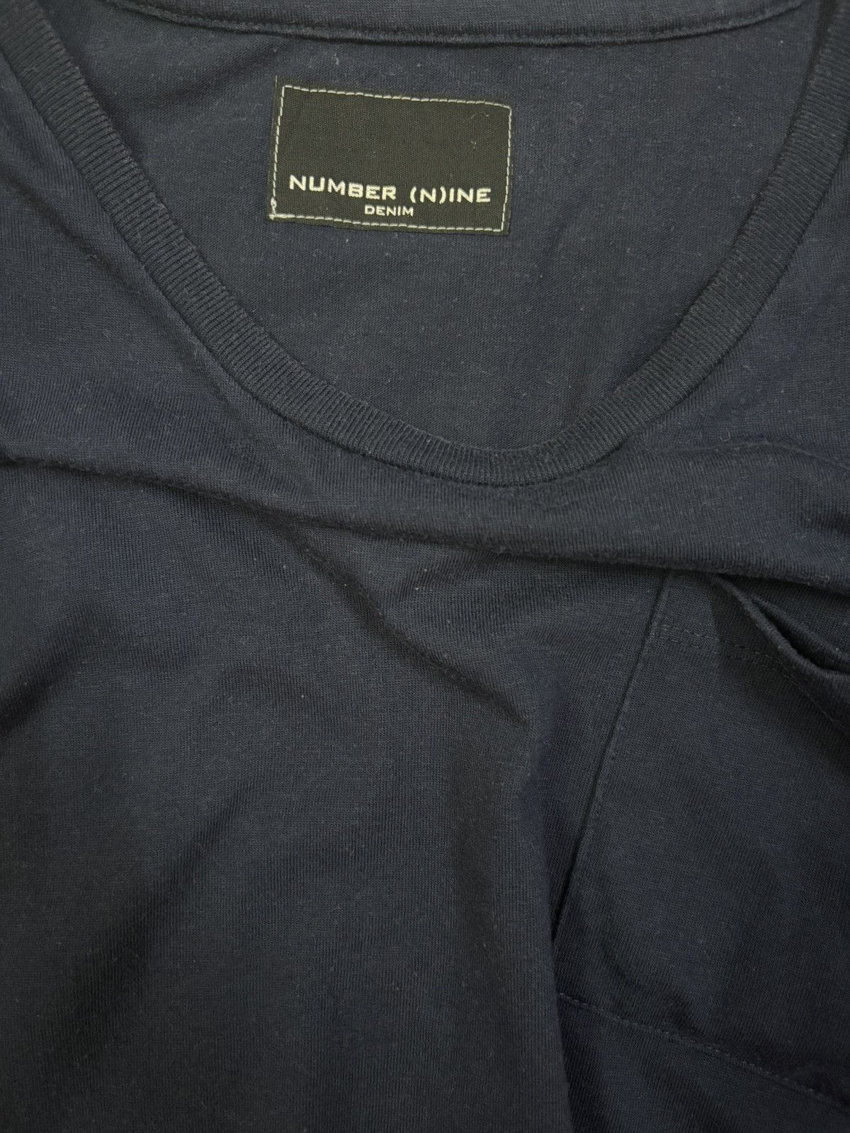 Number (N)ine Vintage Number (N)ine Denim Plain Dark Navy Pocket T-shirt Size US M / EU 48-50 / 2 - 14 Thumbnail