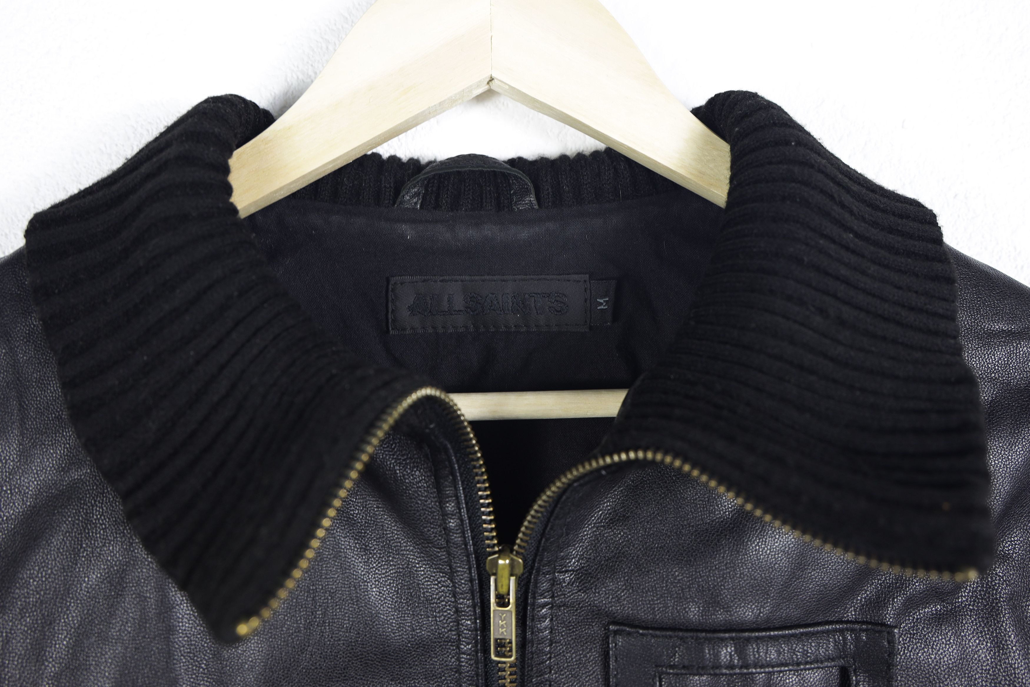 Allsaints All Saints Black Leather Bomber Jacket Small Size US S / EU 44-46 / 1 - 8 Thumbnail