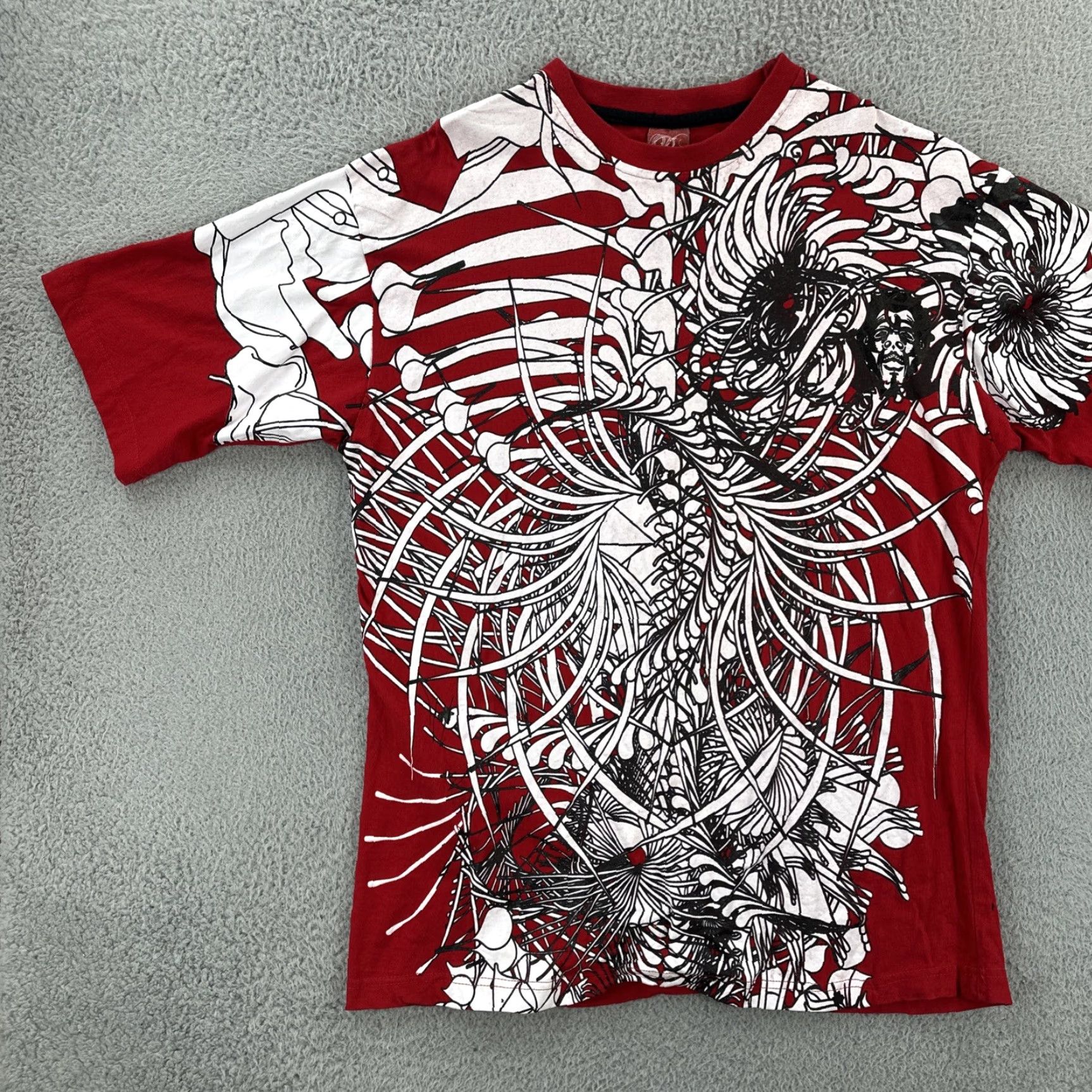 Doublet VINTAGE Bx Men's T-Shirt Red AOP Graphic Print Double Sided Short Sleeve Crew Neck L Size US L / EU 52-54 / 3 - 3 Thumbnail
