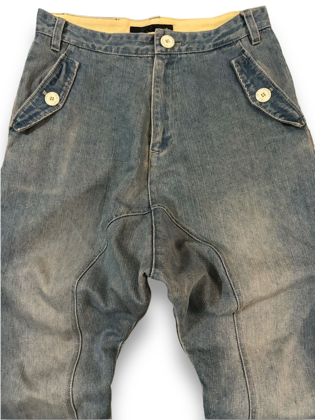 Other Y2K Japanese Rovtski Union Made Workwear Drop Crotch Jeans Size US 31 - 5 Thumbnail