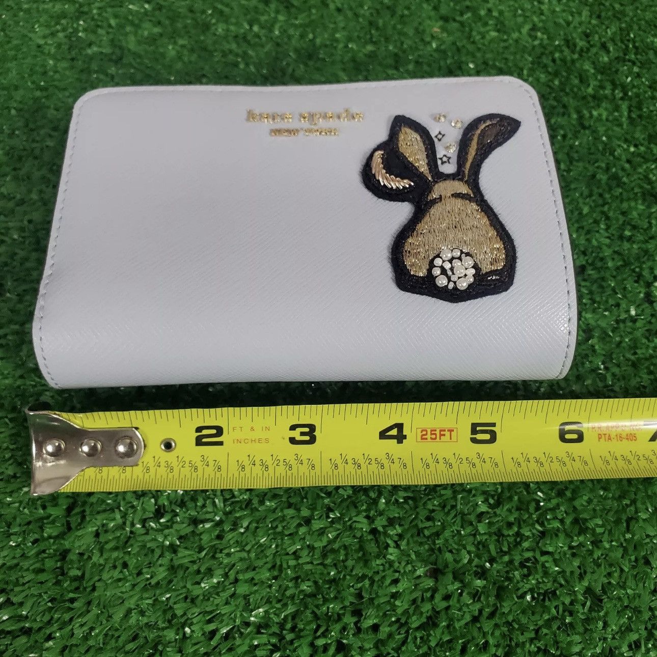Kate Spade Kate Spade Saffiano Leather Embroidered Bun Bun Compact Size ONE SIZE - 14 Thumbnail
