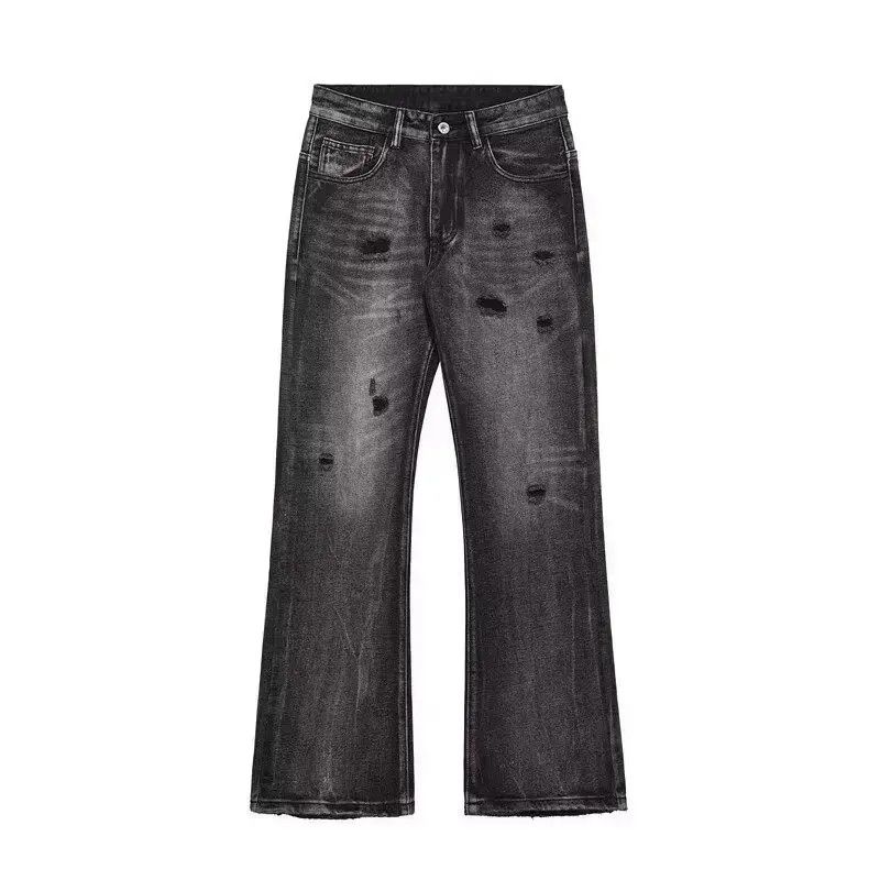Japanese Brand Loose straight washed distressed jeans Size US 32 / EU 48 - 6 Thumbnail