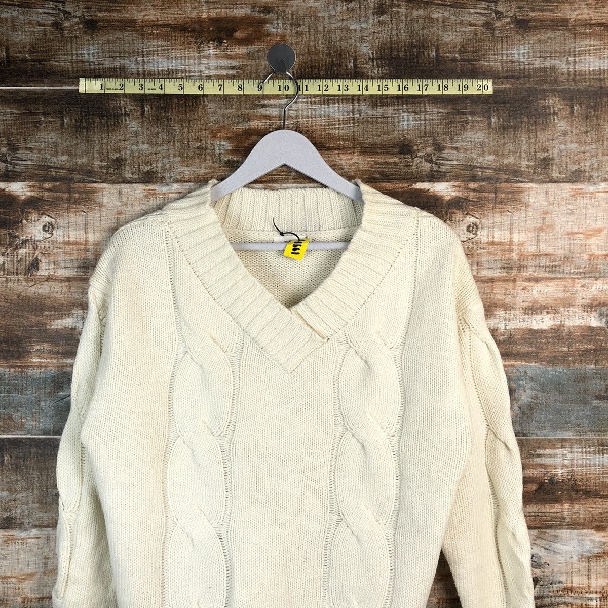 Homespun Knitwear × Japanese Brand Lepsim White cable Knitwear sweatshirt #A1661 Size M / US 6-8 / IT 42-44 - 2 Thumbnail