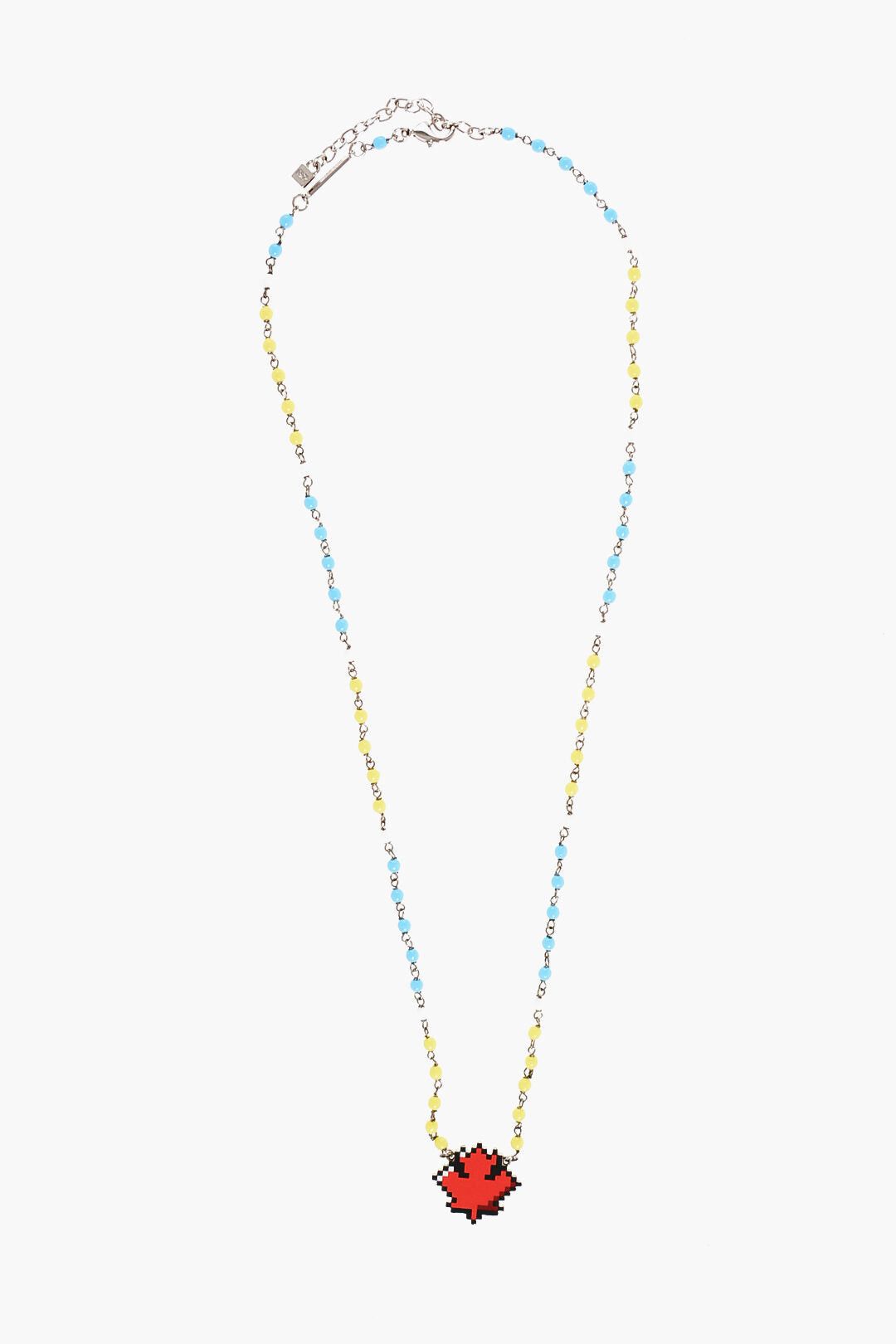 Dsquared2 Beaded Necklace with Leaf Pendant Size ONE SIZE - 1 Thumbnail