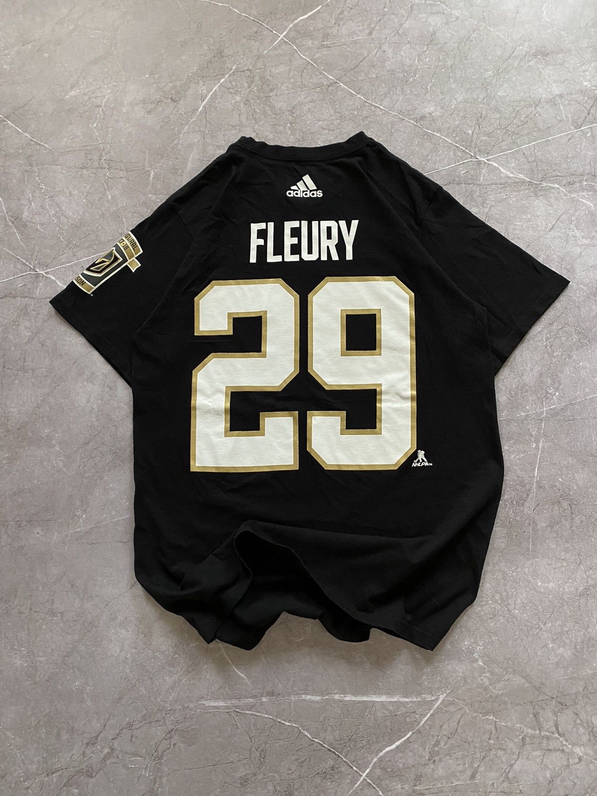 Adidas × Vintage Adidas NHL Las Vegas Golden Knights Fluery #29 T- Shirt Size US M / EU 48-50 / 2 - 3 Thumbnail