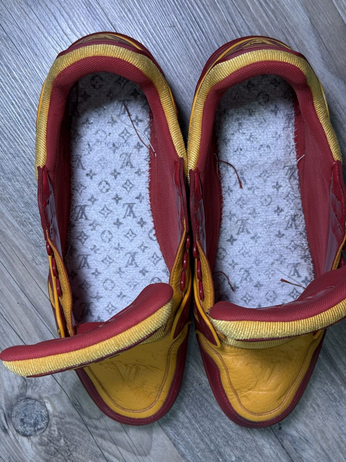 Louis Vuitton Louis Vuitton Monogram Red Orange Trainer Sneakers Size US 9 / EU 42 - 21 Thumbnail