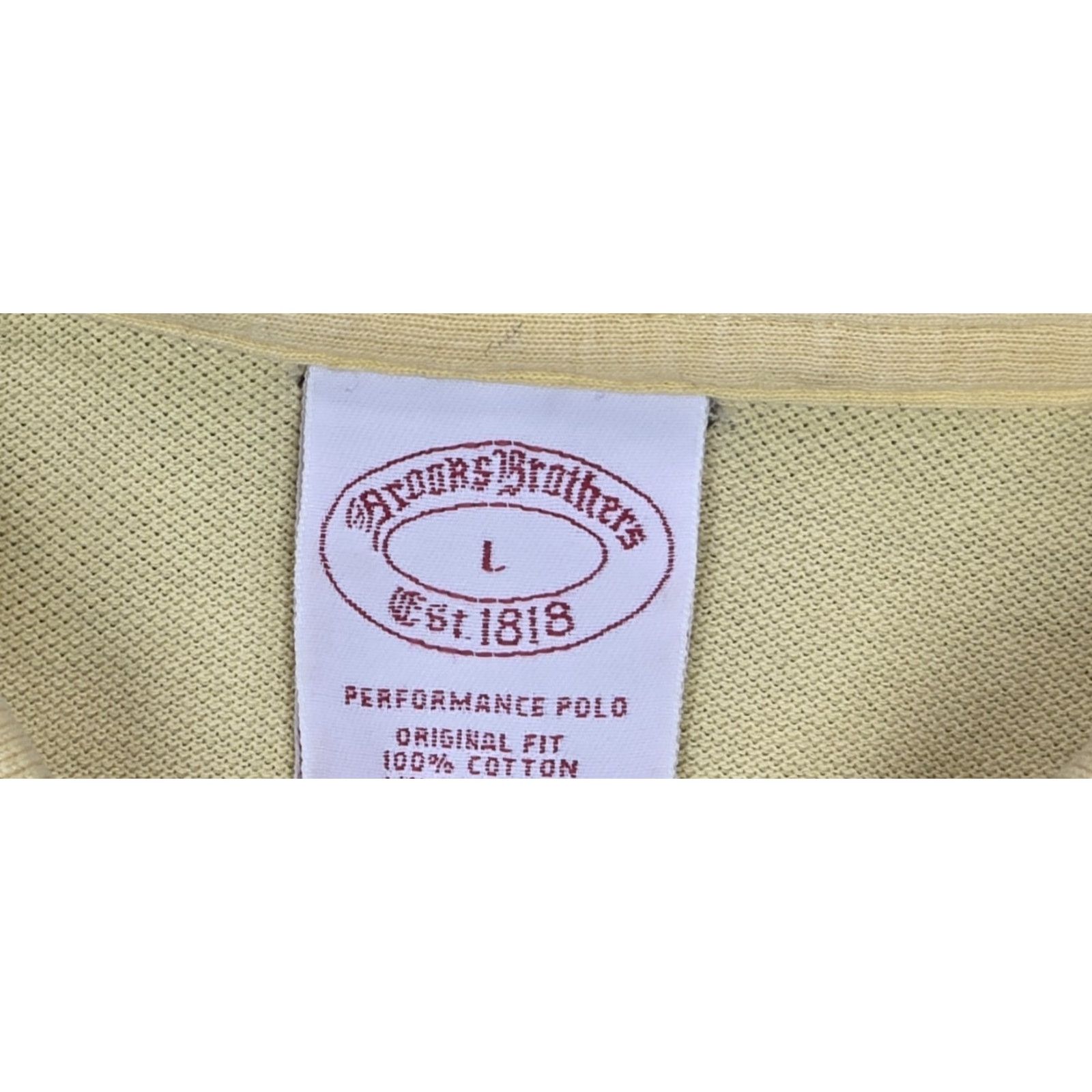 Brooks Brothers Brooks Brothers Polo Short Sleeve Mens L Performance Golden Fleece Polo Shirt Yellow Logo Embroidered Original Fit Size US L / EU 52-54 / 3 - 6 Thumbnail