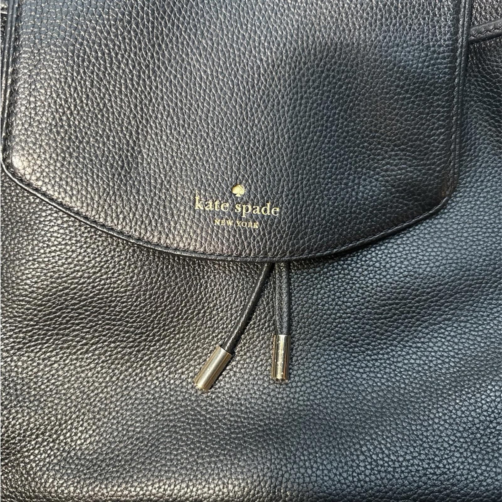 Other NWOT Kate Spade Black Lelia pebbled Leather Backpack handbag Size ONE SIZE - 9 Thumbnail