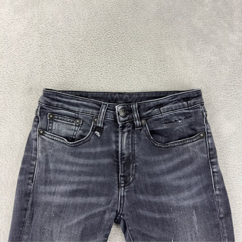 R13 R13 Women's Size 24x25 Jenny Mid Rise w/ Double Shred Hems B Size 24" / US 00 / IT 34 - 13 Thumbnail