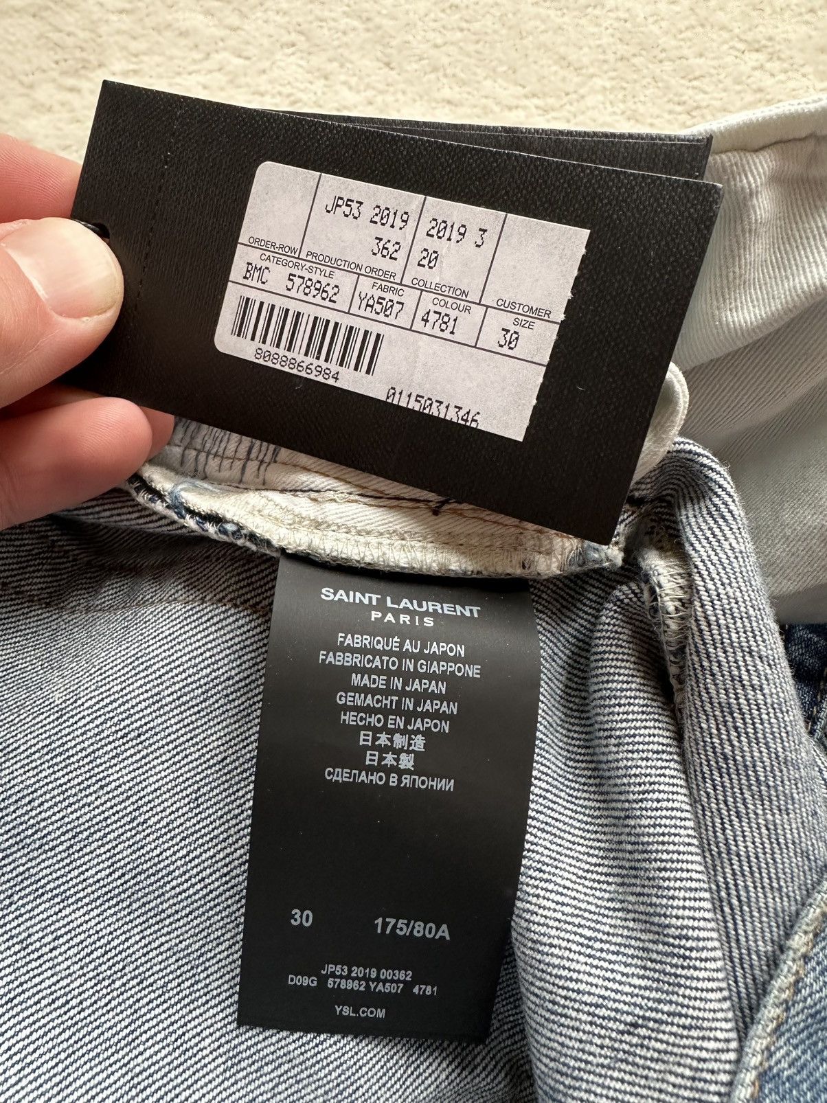 Saint Laurent Paris FW19 Saint Laurent distressed ripped jeans BNWT 30 D02 Size US 30 / EU 46 - 20 Thumbnail