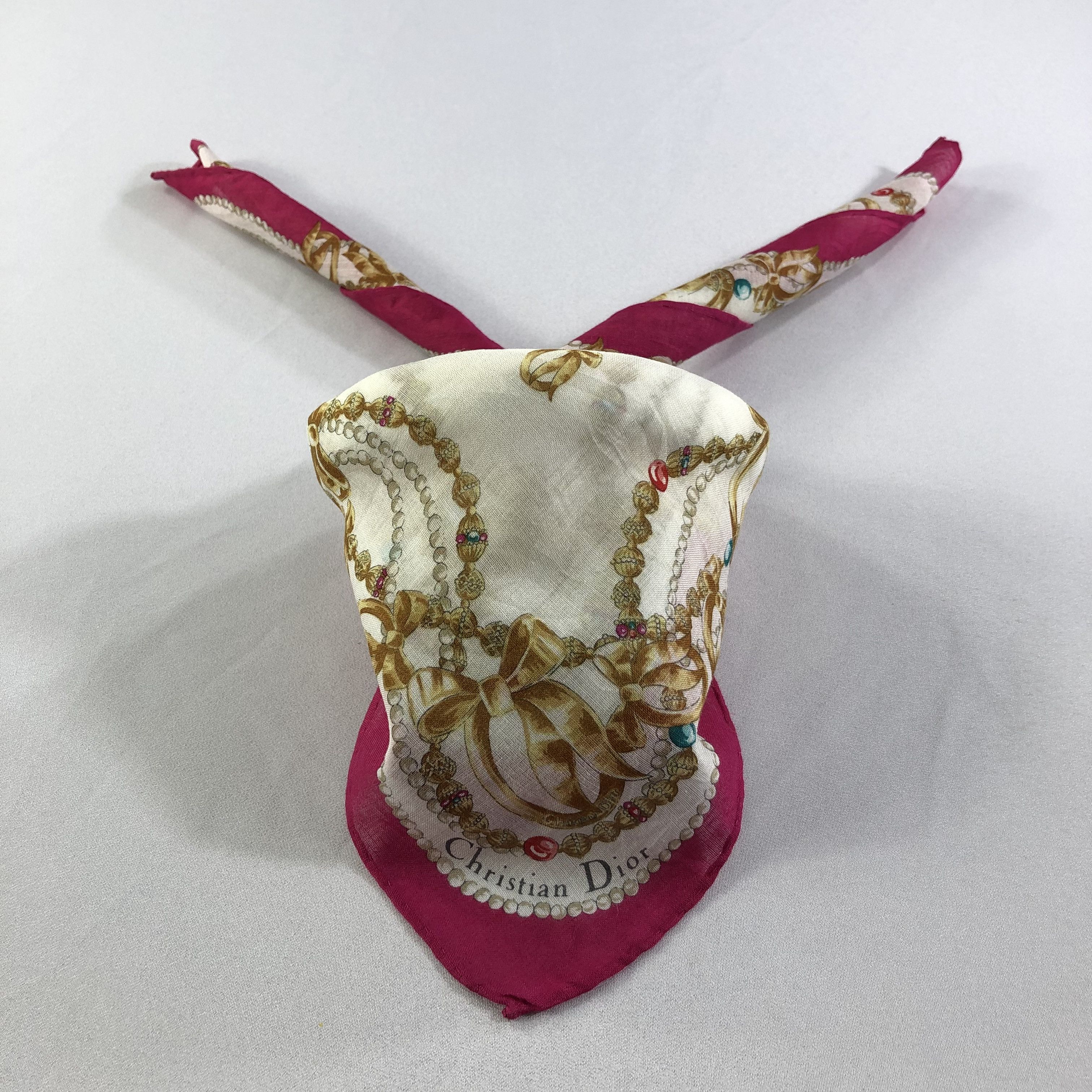 Christian Dior Monsieur Christian Dior Handkerchief Neckerchief Bandana H2025 Size ONE SIZE - 2 Thumbnail