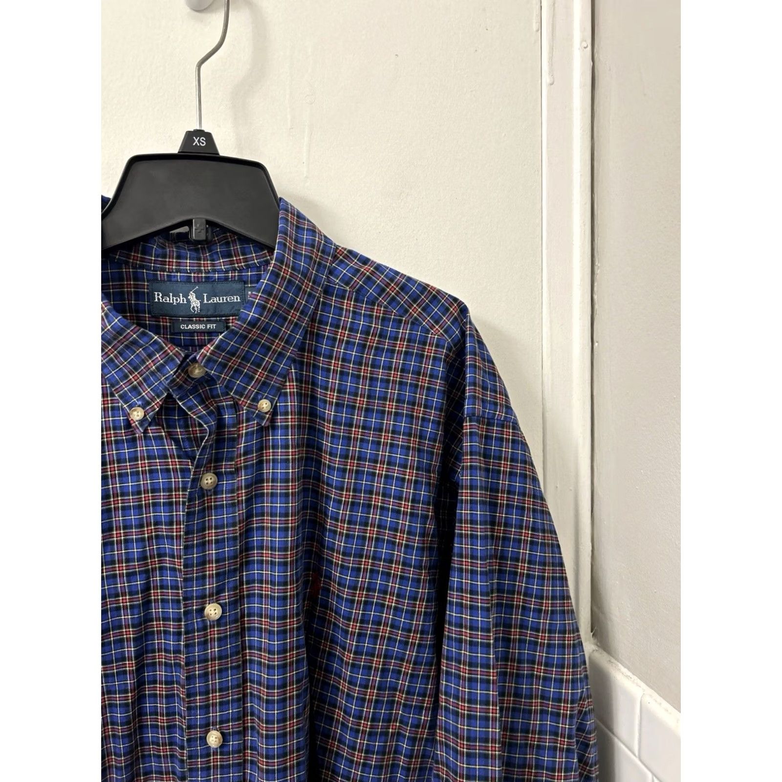 Ralph Lauren VINTAGE Ralph Lauren Shirt Mens 2XL Blue Plaid Classic Fit Button-Down L/S Shirt Size US XXL / EU 58 / 5 - 4 Thumbnail