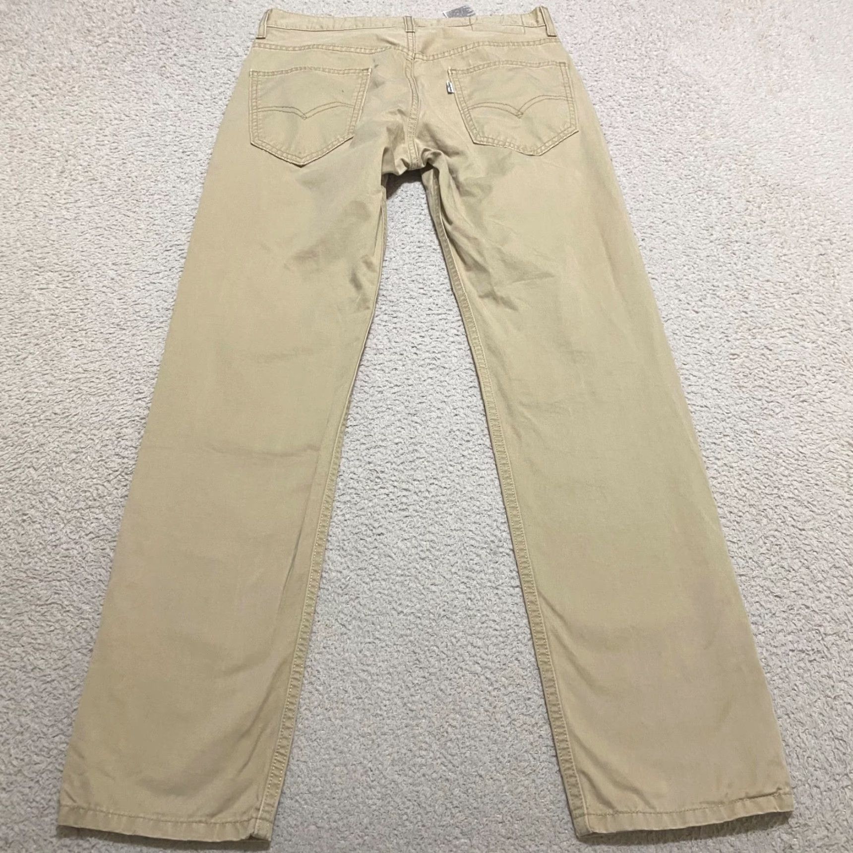 Levi's Levi's Jeans 30x32 Beige Slim Straight Mid Rise Denim 5-Pocket Mens Medium Wash 1847 Size US 30 / EU 46 - 2 Thumbnail
