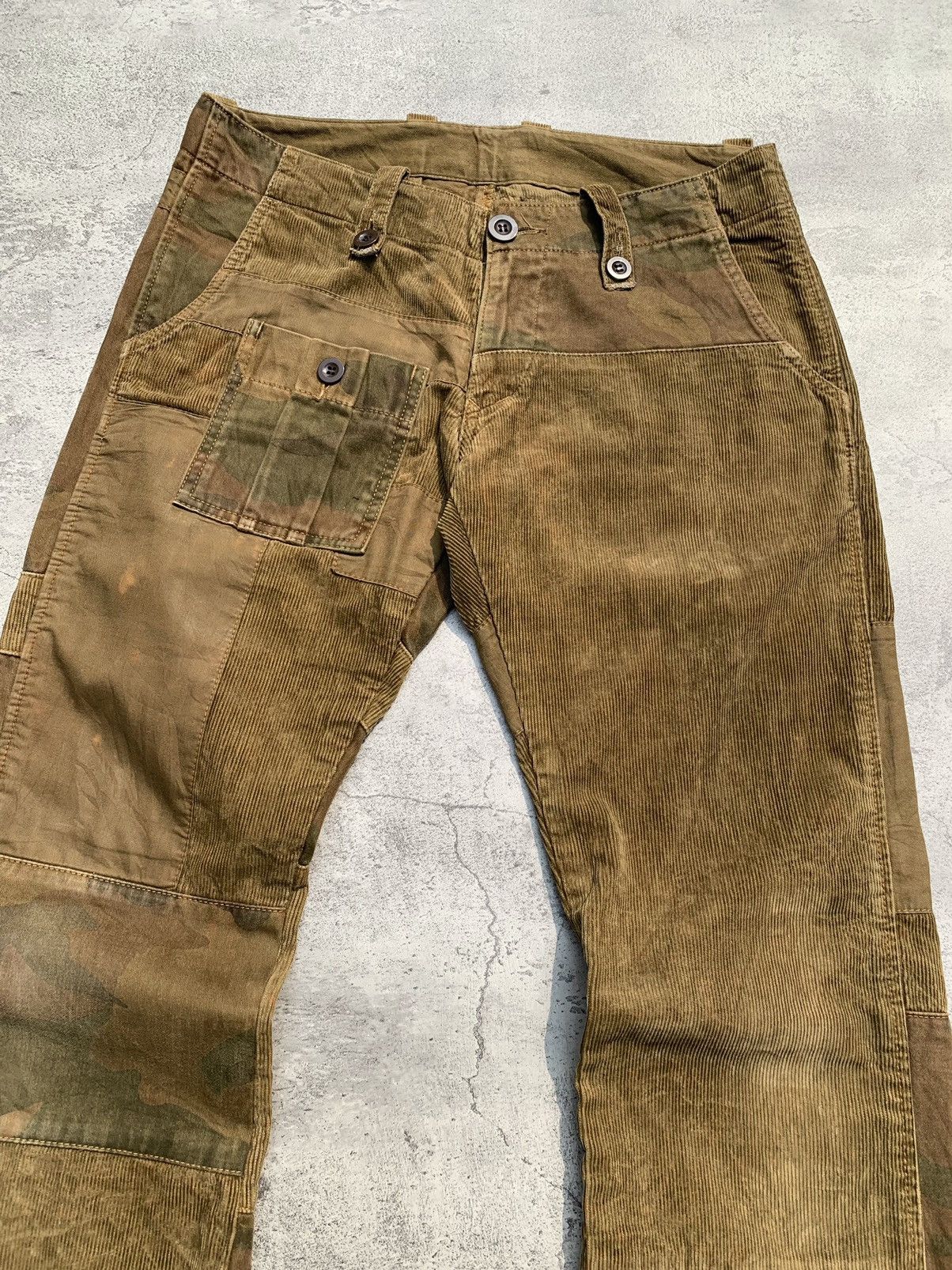 Japanese Brand Corduroy flared patcwork pants Size US 29 - 4 Thumbnail