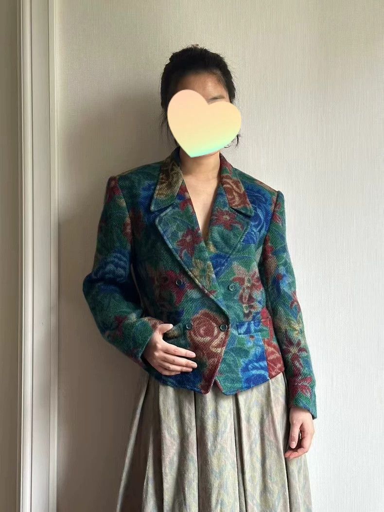 Kenzo KENZO Floral woolen woolen suit retro coat Size M / US 6-8 / IT 42-44 - 8 Thumbnail
