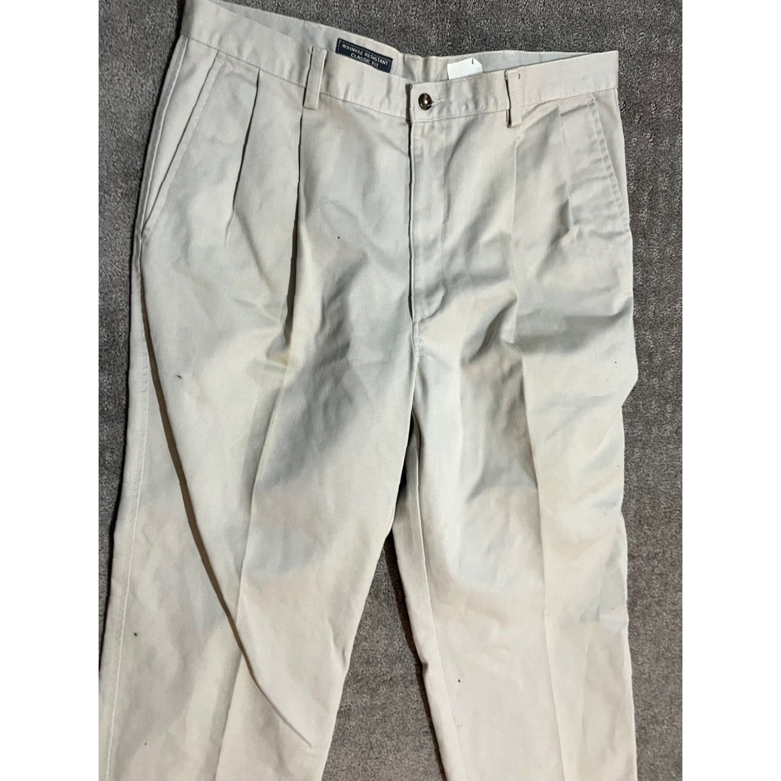 Eddie Bauer Eddie Bauer Classic Fit Chino Pants Men's 36x32 Beige Casual Size US 36 / EU 52 - 2 Thumbnail