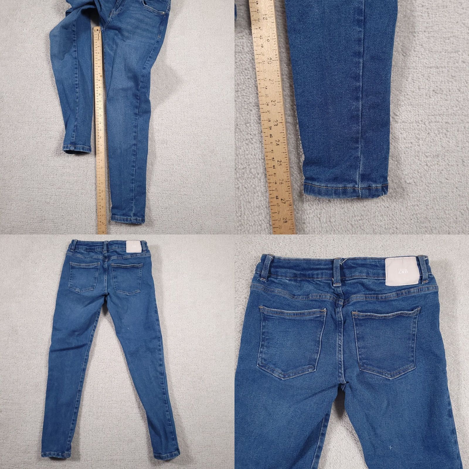 Zara Zara Jeans Women's 6 Denim Medium Wash Cropped Mid-Rise Skinny Blue 5-Pocket Size 28" / US 6 / IT 42 - 8 Thumbnail
