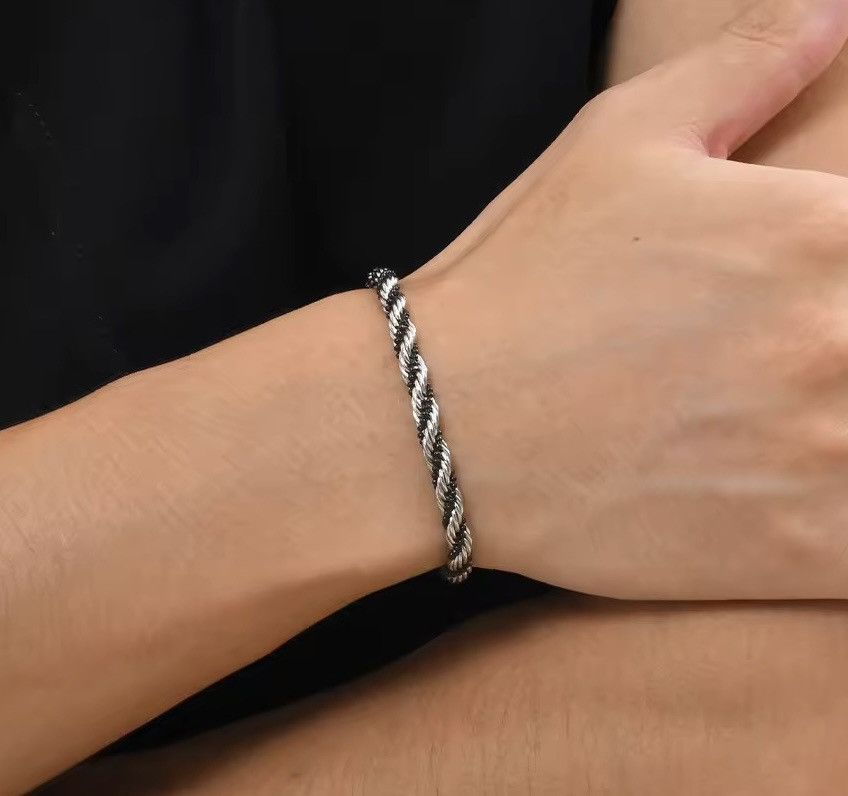 Jewelry Twisted Rope Chain Bracelet Size ONE SIZE - 1 Thumbnail