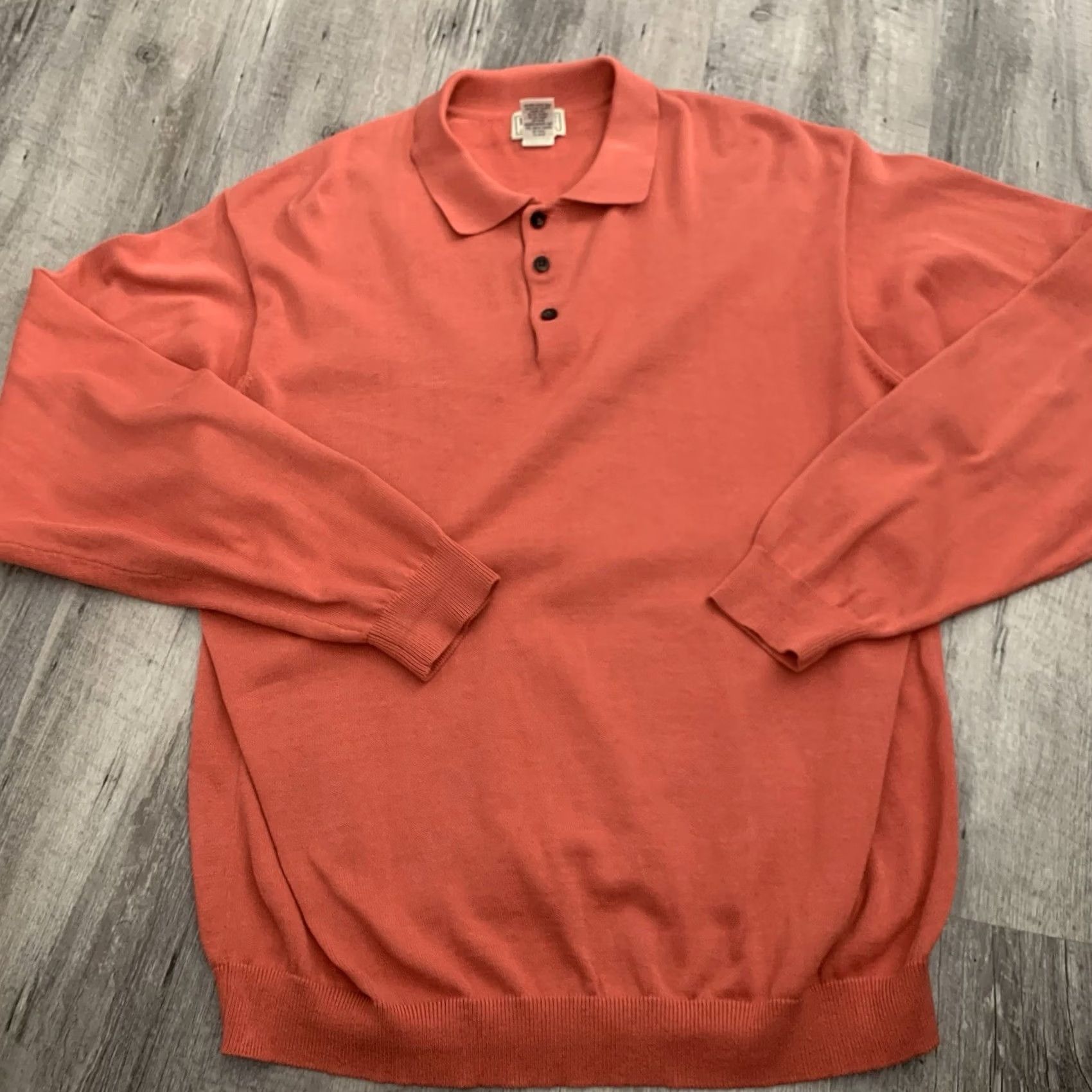 Vintage VINTAGE LL Bean Sweater Mens L Salmon Knit Pullover Collared Cotton Blend Lightweight All Seasons Breathable Casual Travel Size US L / EU 52-54 / 3 - 5 Thumbnail