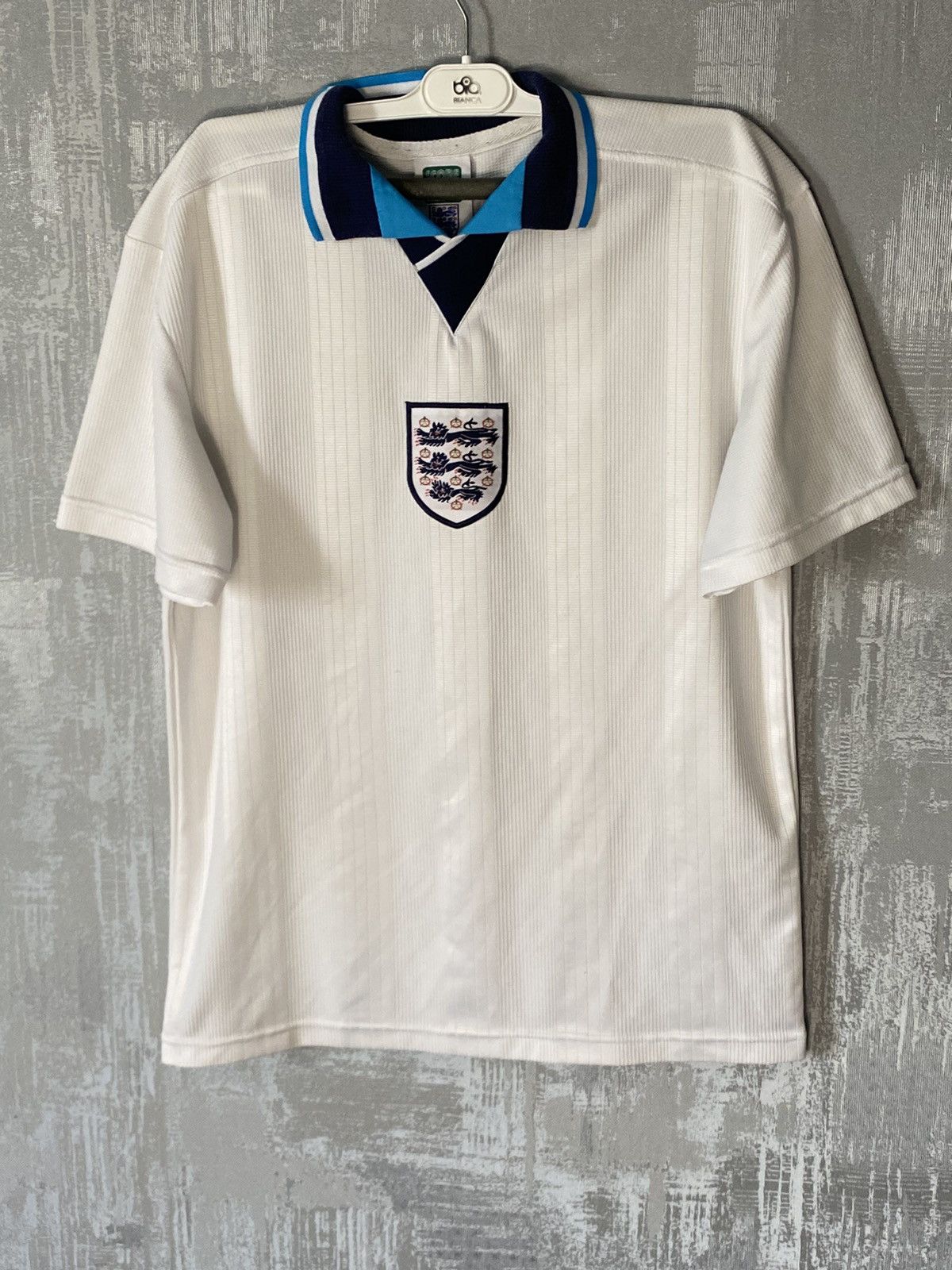 Vintage 1995 Vintage England Score Draw Soccer Jersey National Team Size US M / EU 48-50 / 2 - 1 Thumbnail